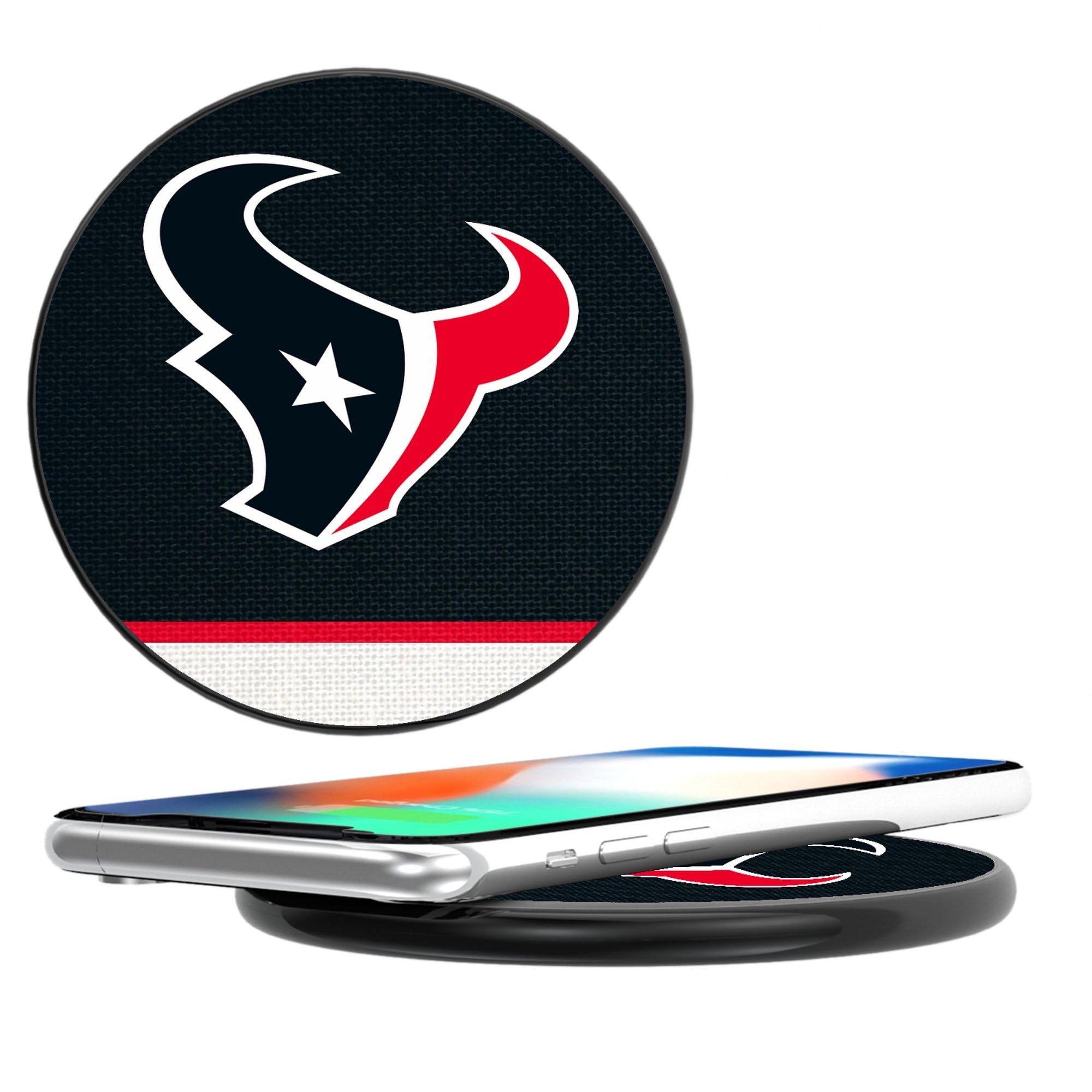 Houston Texans NFL Wireless Phone Charger - Fast Qi-Certified Charging Pad for iPhone & Android - Perfect for Home, Office & Car Use