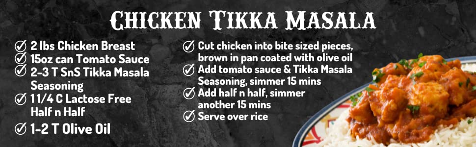 Low FODMAP Tikka Masala Seasoning - Gluten & Dairy Free - for Indian Cooking & Snacks