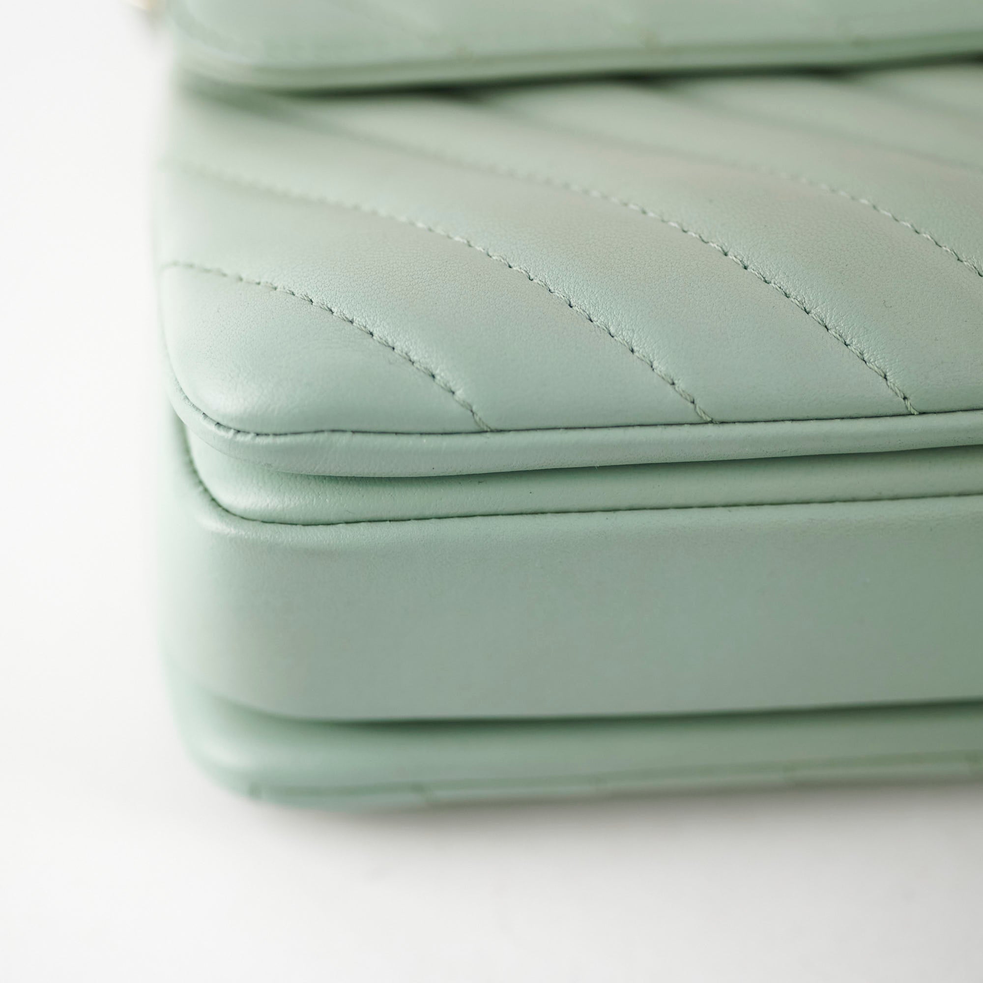 Chanel Trendy CC Chevron Light Green Aqua 25 Series Crossbody Bag - Luxury Designer Handbag for Women, Perfect for Parties, Dating & Special Occasions