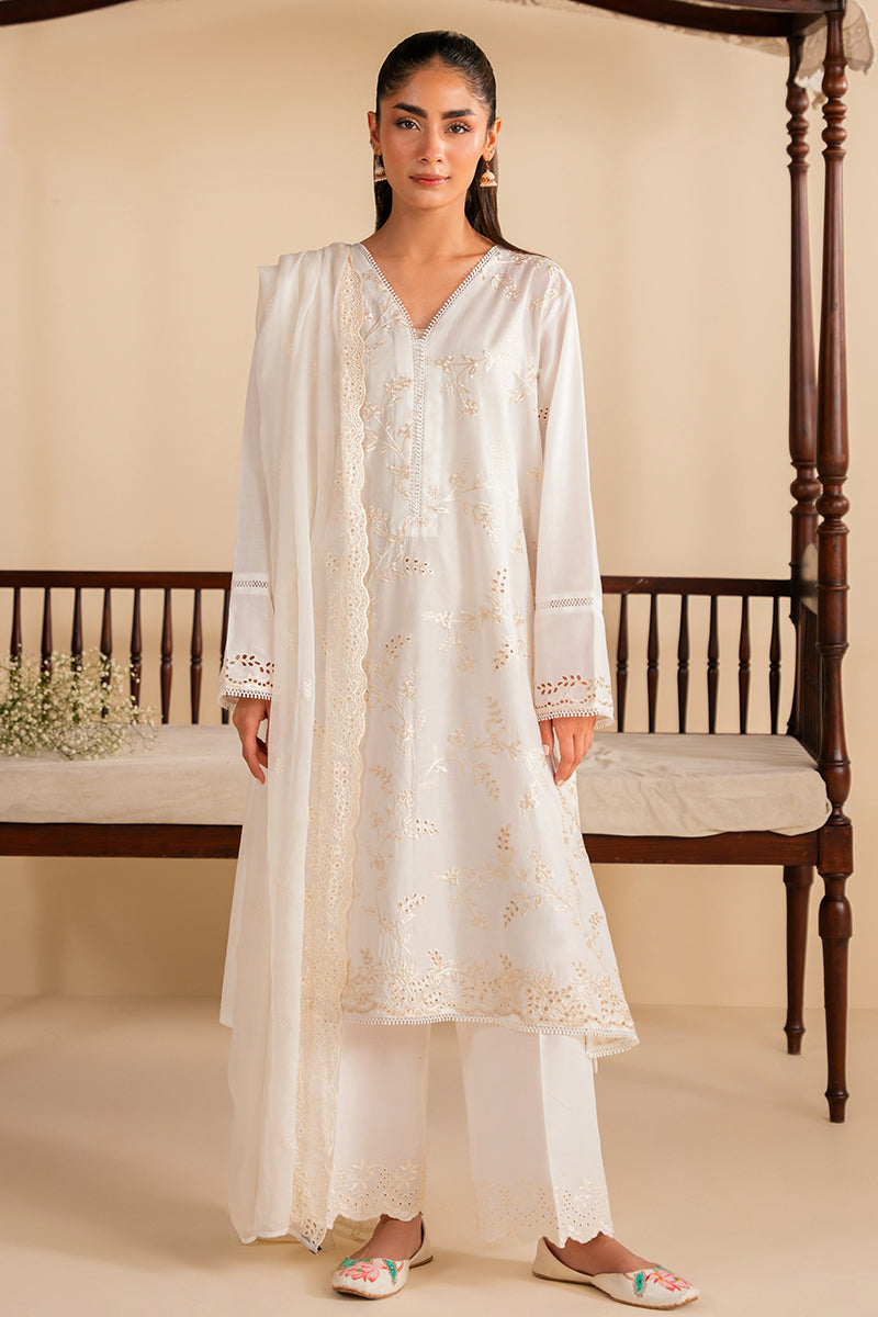 MOON LIGHT CHIKANKARI Embroidered Cotton Shirt & Dupatta Set | Traditional Indian Ethnic Wear for Women | Perfect for Weddings, Festivals & Special Occasions