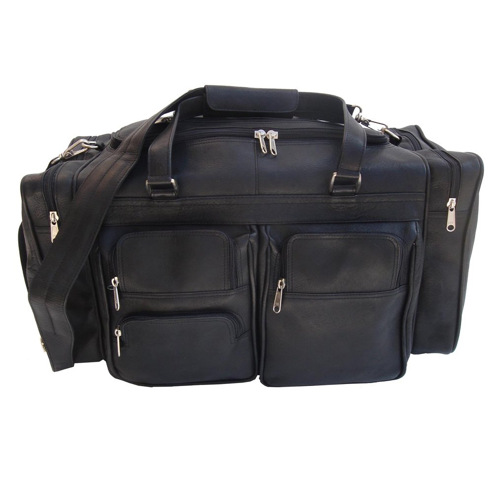 20In Large Duffle Bag with Multiple Pockets - Waterproof Travel Gym Bag for Men & Women - Perfect for Sports, Gym, Workout, Travel & Weekend Getaways (Black)