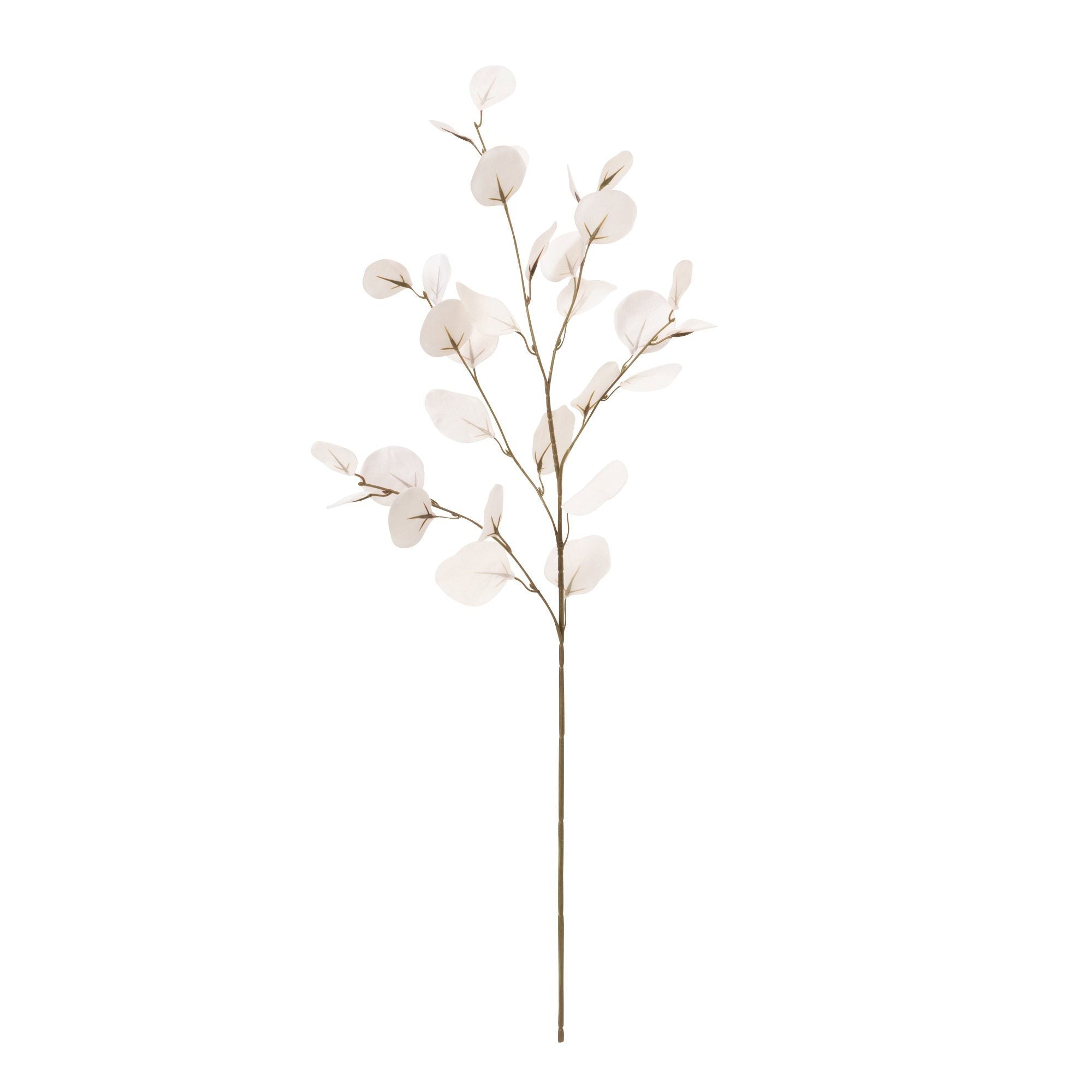 Artificial Eucalyptus Leaves - Ivory White Faux Greenery for Home Decor, Wedding Centerpieces, and Floral Arrangements