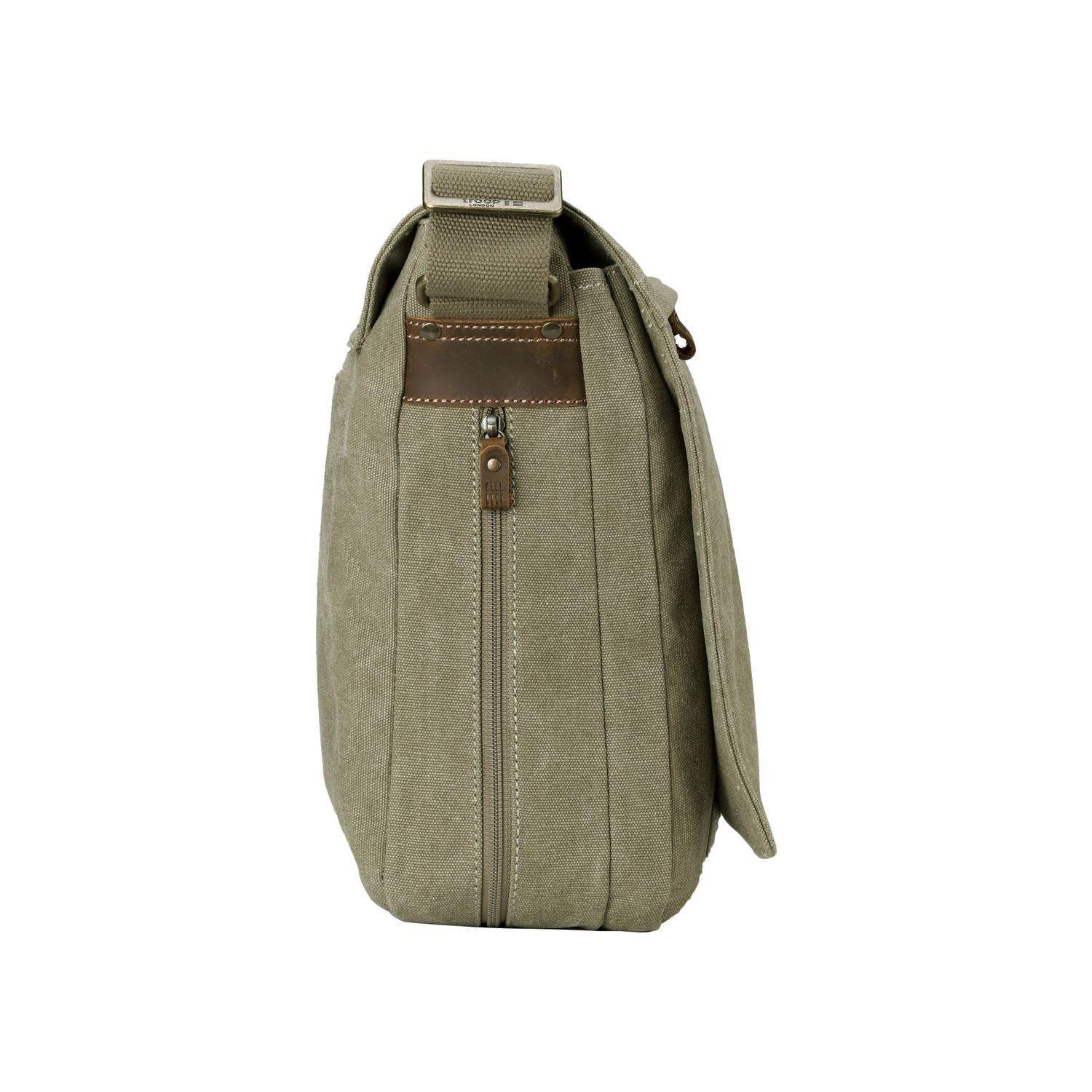 TRP0371 Troop London Classic Canvas Laptop Messenger Bag - Large 18 Inch Diagonal - Perfect for Work, Travel & College