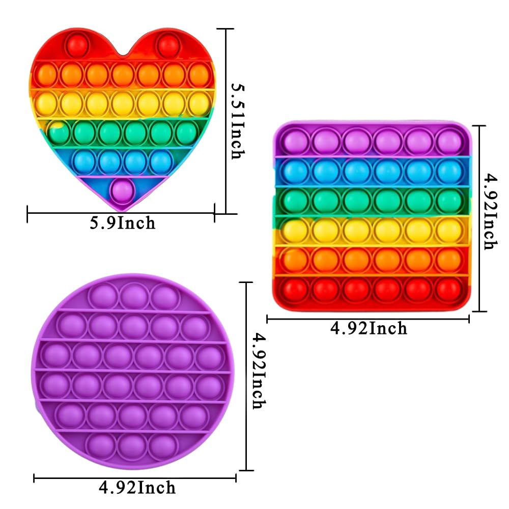 **12-Piece Fidget Toy Set - Push Pop Sensory Stress Relief Toys for Kids & Adults - Bulk Party Favors, Classroom Prizes, Easter Gifts - Perfect for Anxiety Relief, Focus, and Fun at Home, School, or Office**