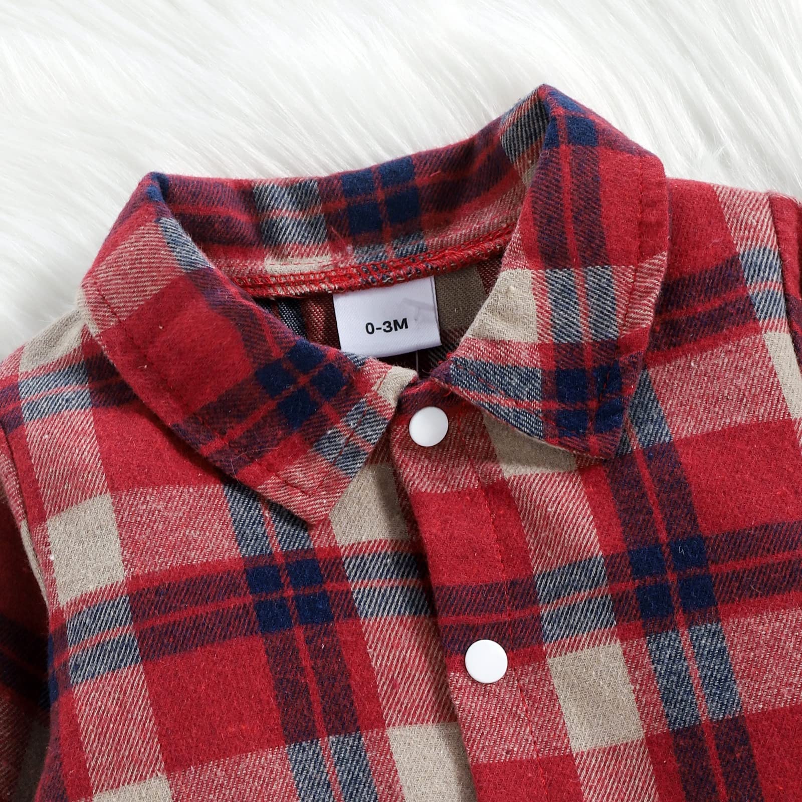 Baby Boy Clothes Set - Long Sleeve Plaid Bodysuit Romper with Denim Overalls | Soft Cotton Infant Outfits for Newborns & Toddlers | Perfect for Playdates, Photo Shoots & Everyday Wear