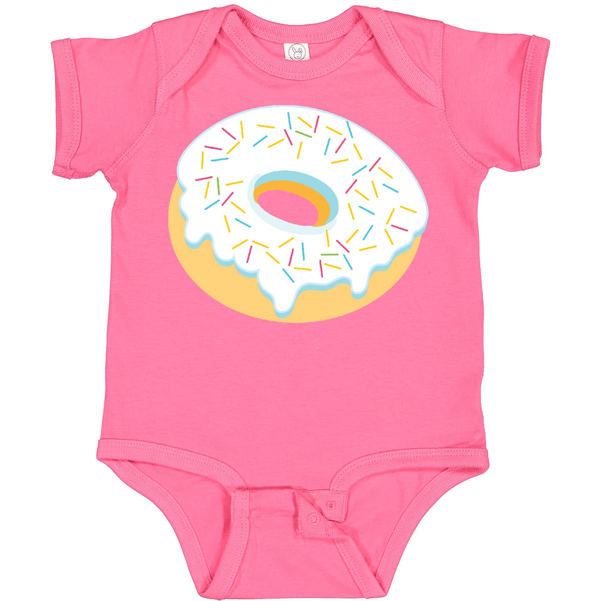 Inktastic White Donut with Sprinkles Baby Bodysuit - Cute Unisex Infant Onesie for Birthday, Baby Shower & Photo Shoots | Soft Cotton Comfort for Newborns & Toddlers