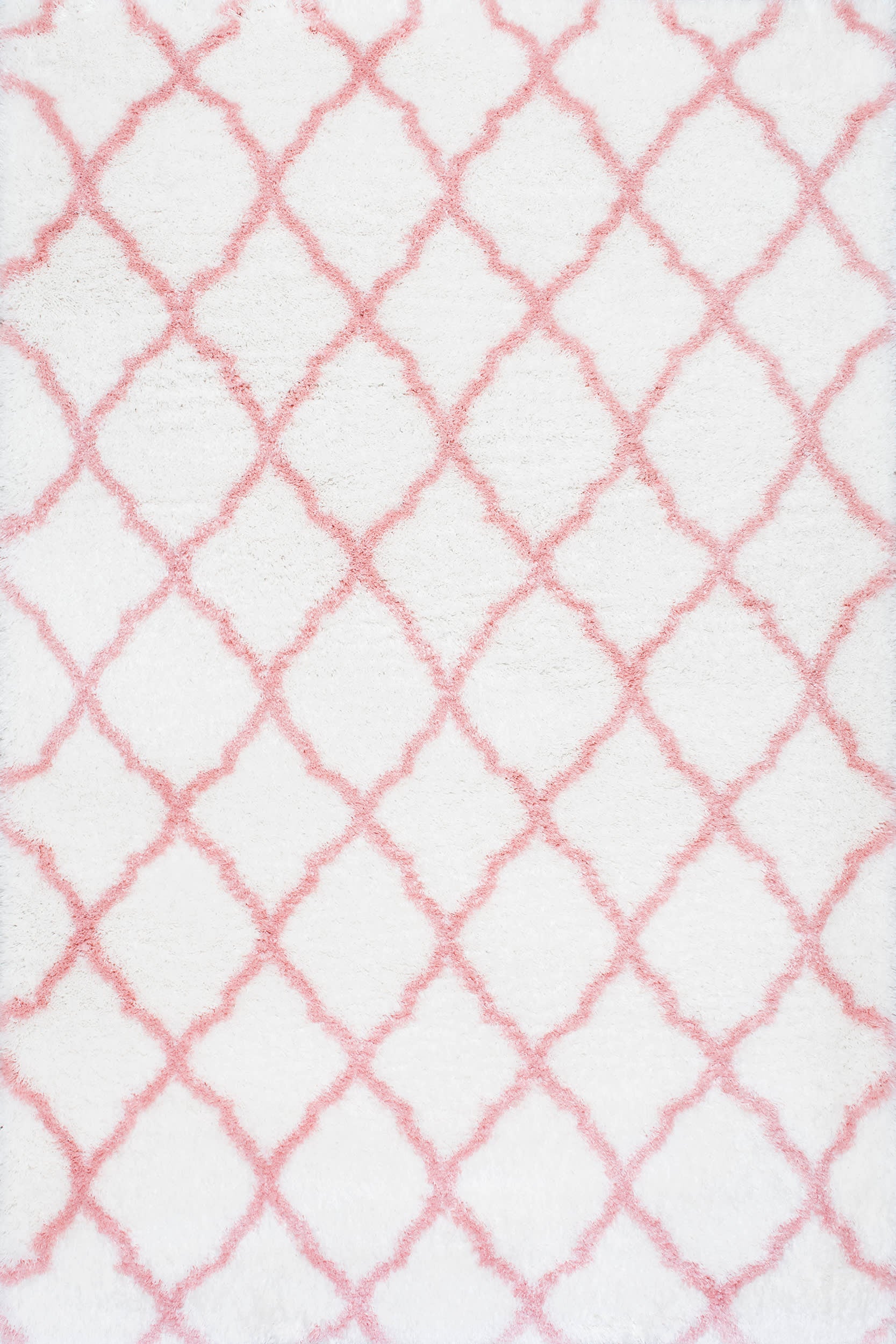 Luxury Diamond Rug - Soft Baby Pink Shaggy Carpet for Nursery, Living Room & Bedroom | Plush & Comfortable Floor Mat for Kids Play Area & Home Decor