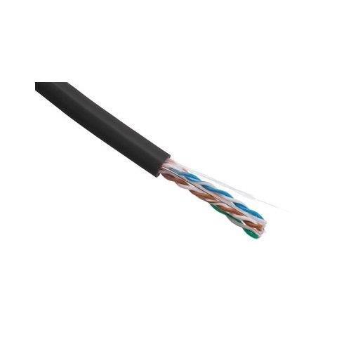 VCOM NC614-1000-BLACK 1000ft Cat6 UTP Ethernet Cable (Black) - High-Speed Network Cable for Office, Home & Data Center Installations
