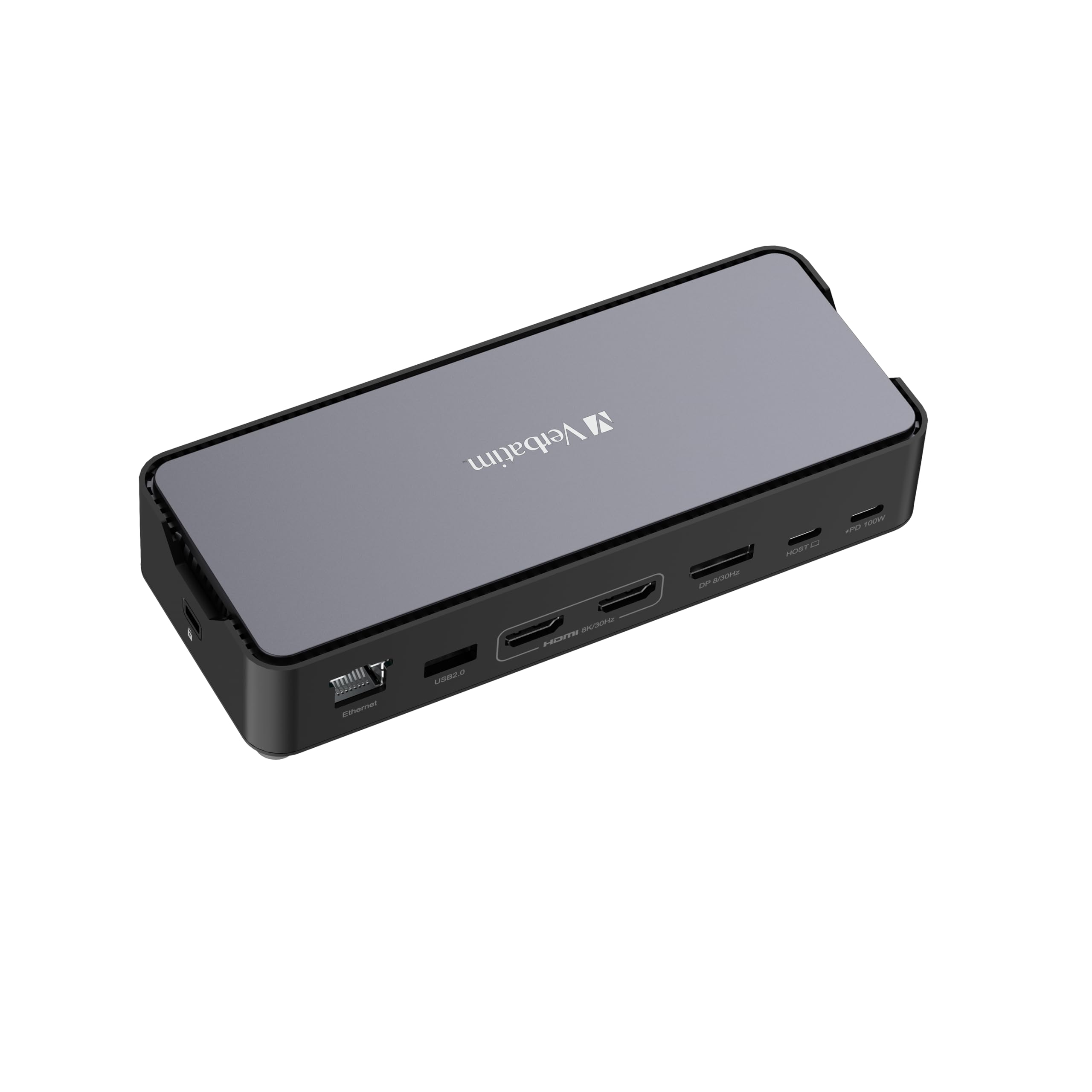 Verbatim USB-C Pro Docking Station 15-in-1 Hub - 4K/8K HDMI, USB-A/C, 80W PD, AUX, Card Reader - Compatible with MacBook Pro/Air, Windows Laptops - Perfect for Home Office, Gaming & Video Editing Workspace Setup