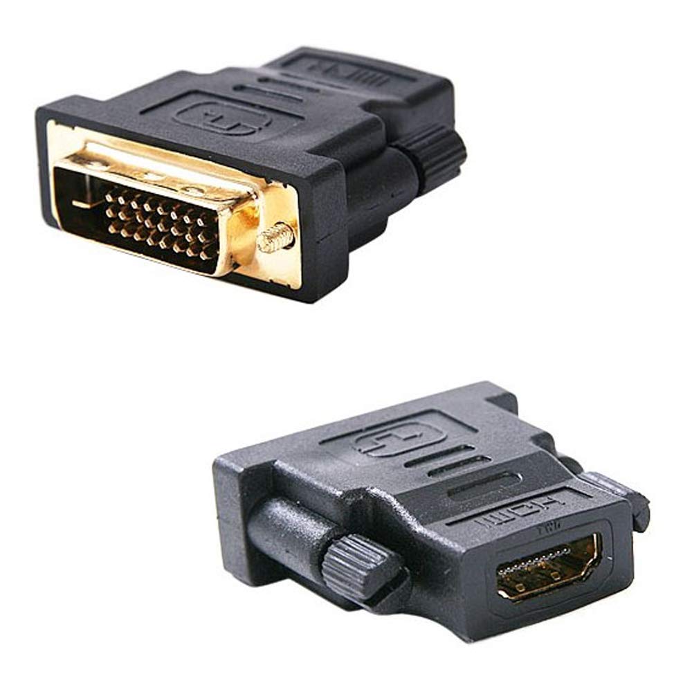 Gold Plated HDMI Female to DVI-D Male Video Adapter Converter - High Speed 4K 60Hz Support for PC, Laptop, Monitor, TV, Projector - Perfect for Home Theater, Gaming & Office Setup