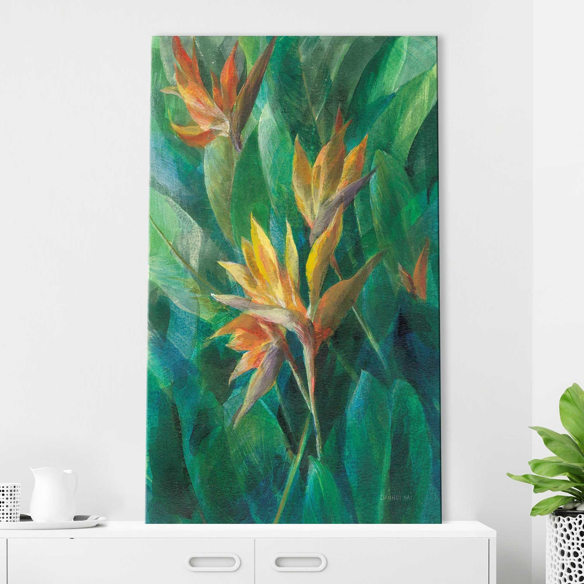 Bird of Paradise II Canvas Wall Art Print - Tropical Floral Decor for Living Room, Bedroom & Office