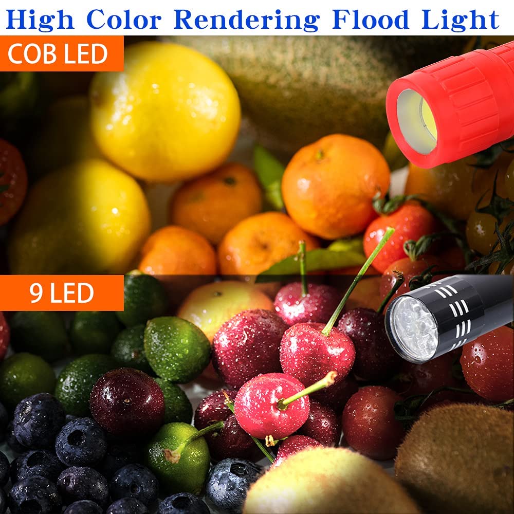 KunHe 60 Pack Small LED Flashlights with Batteries - Mini Plastic Flashlights Bulk for Kids, Party Favors, Emergency Survival, Hurricane Supplies - Perfect for Camping, Halloween, Power Outages & Outdoor Adventures