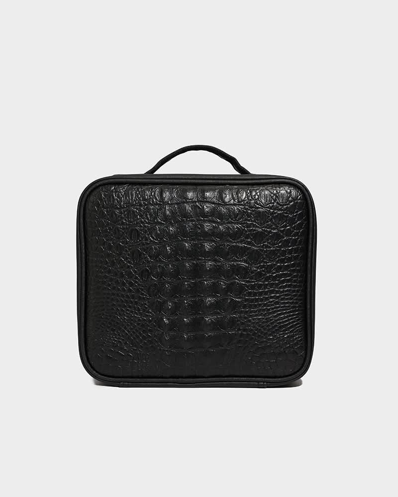 Apollo 2 Black Makeup Bag - Waterproof Cosmetic Organizer for Travel, Gym & Daily Use | Perfect for Toiletries, Brushes & Beauty Essentials