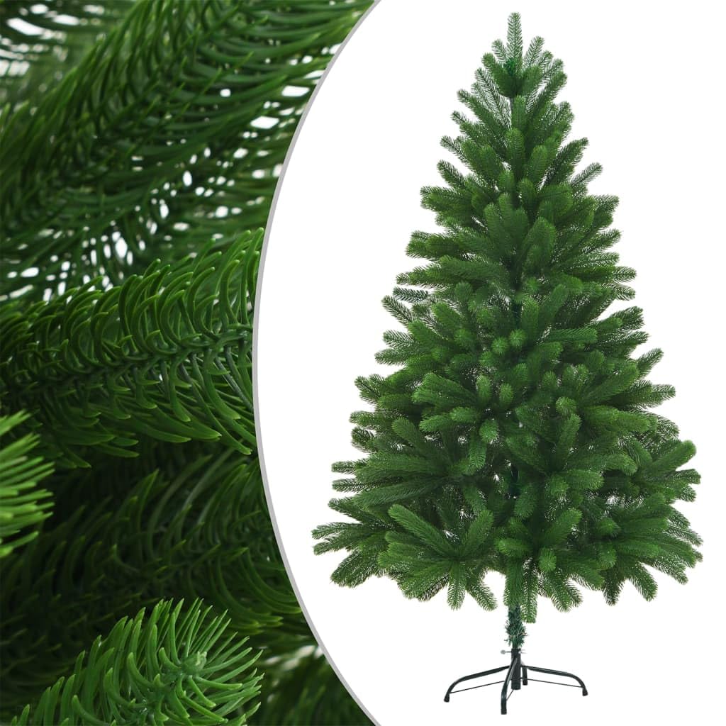 vidaXL 7ft Pre-Lit Artificial Christmas Tree with 300 LED Lights, Realistic PE Needles, Decorative Balls & Tree Topper, Sturdy Metal Stand - Perfect for Living Room, Office & Holiday Decorations