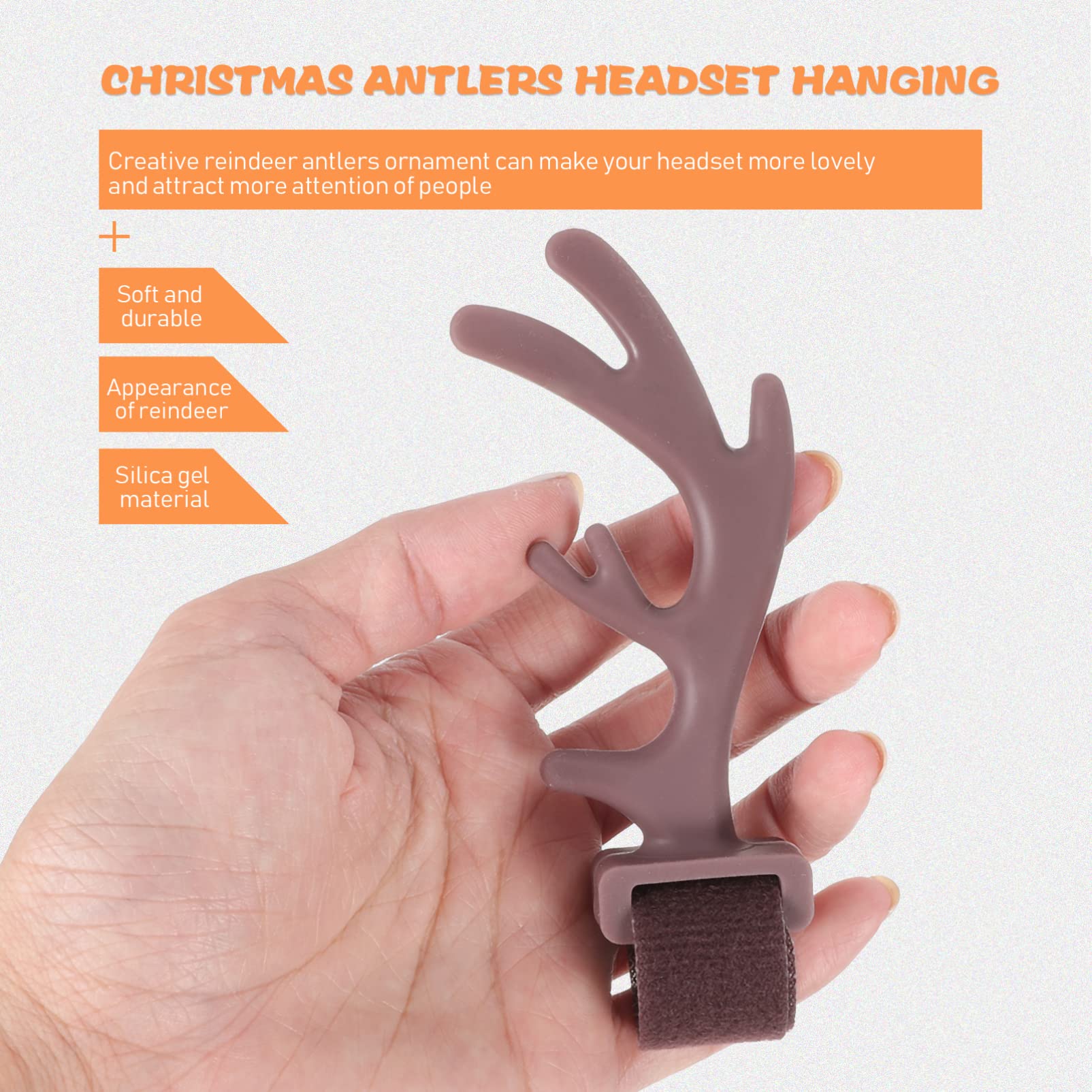 Gatuida 5 Pairs Soft Silicone Christmas Headband Antlers - Cute Reindeer Ear Headphones Accessories for Cosplay, Holiday Decor & Festive Parties - Perfect for Christmas Costumes, Office Celebrations & Family Gatherings