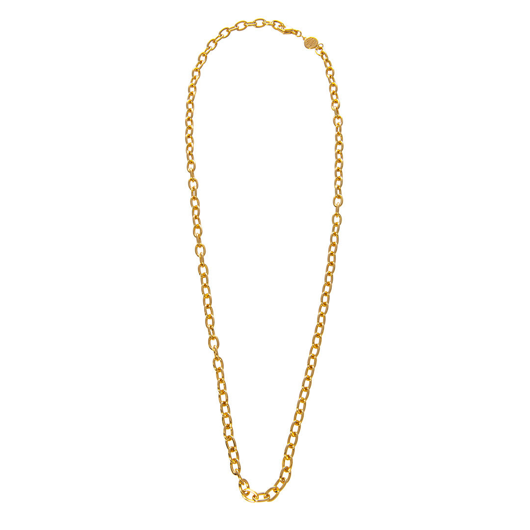 Goldbug Collection Thick Cable Chain Necklace for Women - 18K Gold Plated Chunky Link Necklace Jewelry - Perfect for Layering, Everyday Wear & Special Occasions