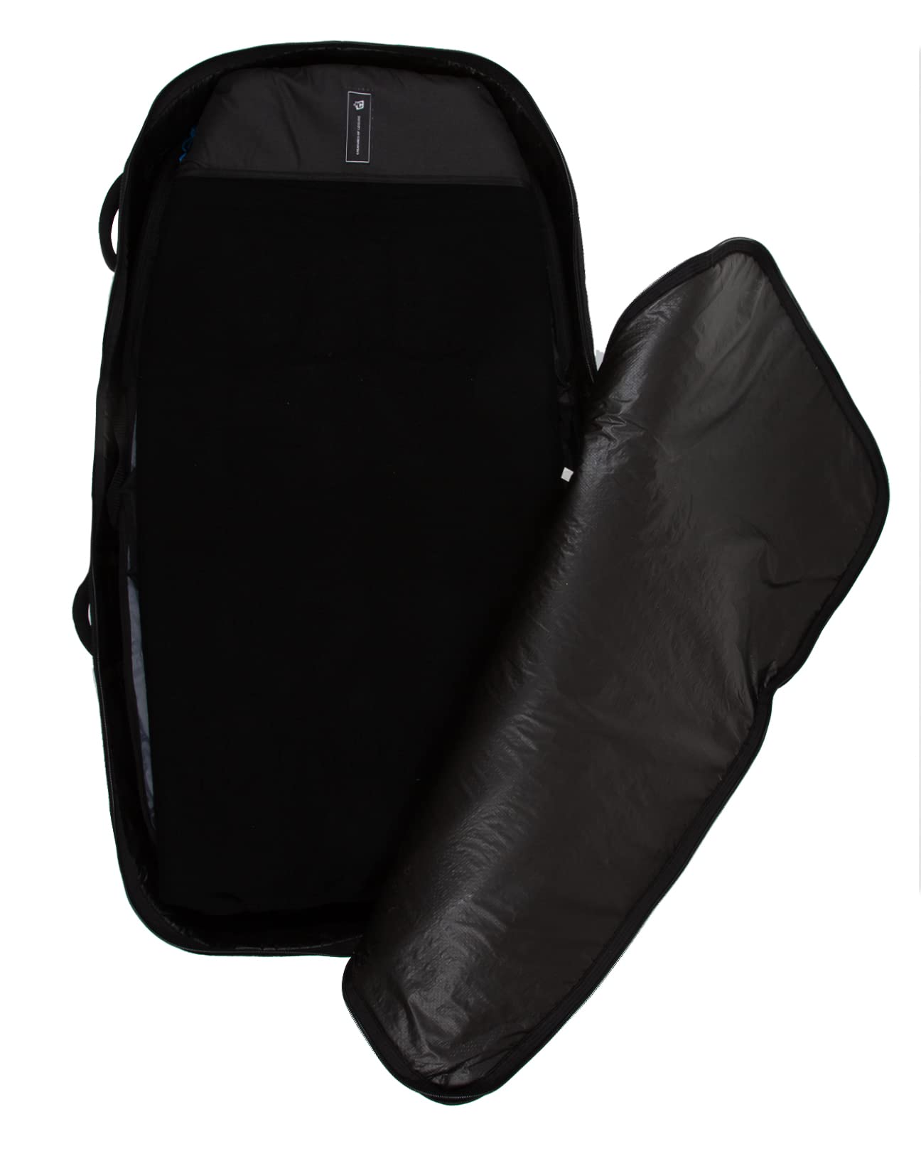 Creatures of Leisure Bodyboard Quad Wheely Cover - Black & Silver Board Bag for Surfing & Beach Travel | Durable Protection for Bodyboards & Surfboards