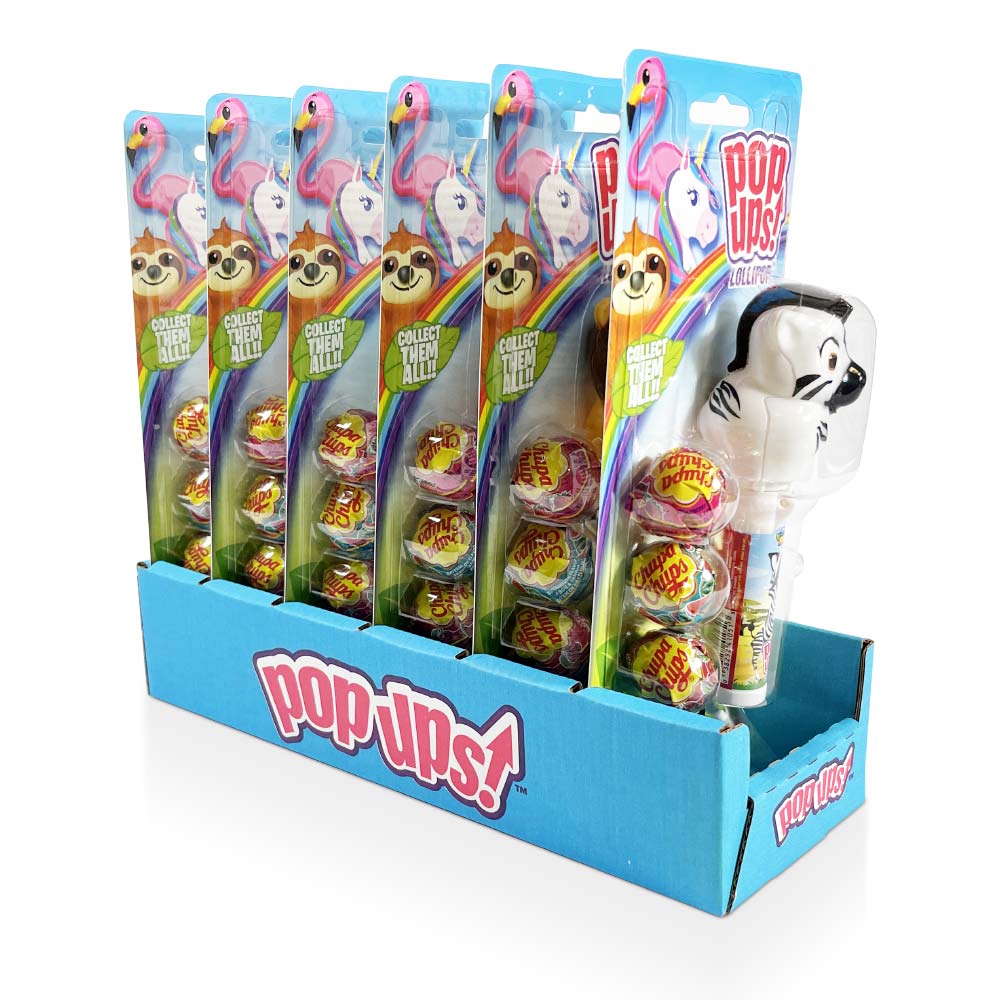 Flix Candy Pop Up Trendy Friends Blister Card - 1.26oz, 6 Count Box | Fun Party Favors, Birthday Treats & Classroom Rewards for Kids