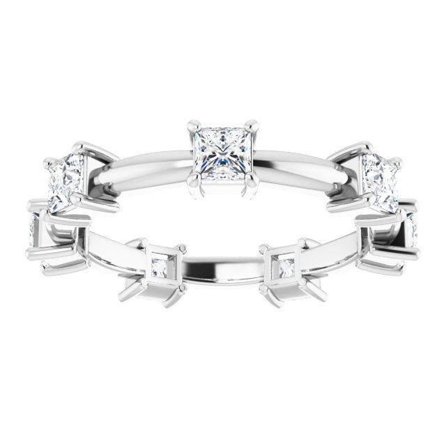 1.26 Carat Princess Cut Diamond Eternity Band Ring for Women - Perfect for Weddings, Anniversaries & Special Occasions