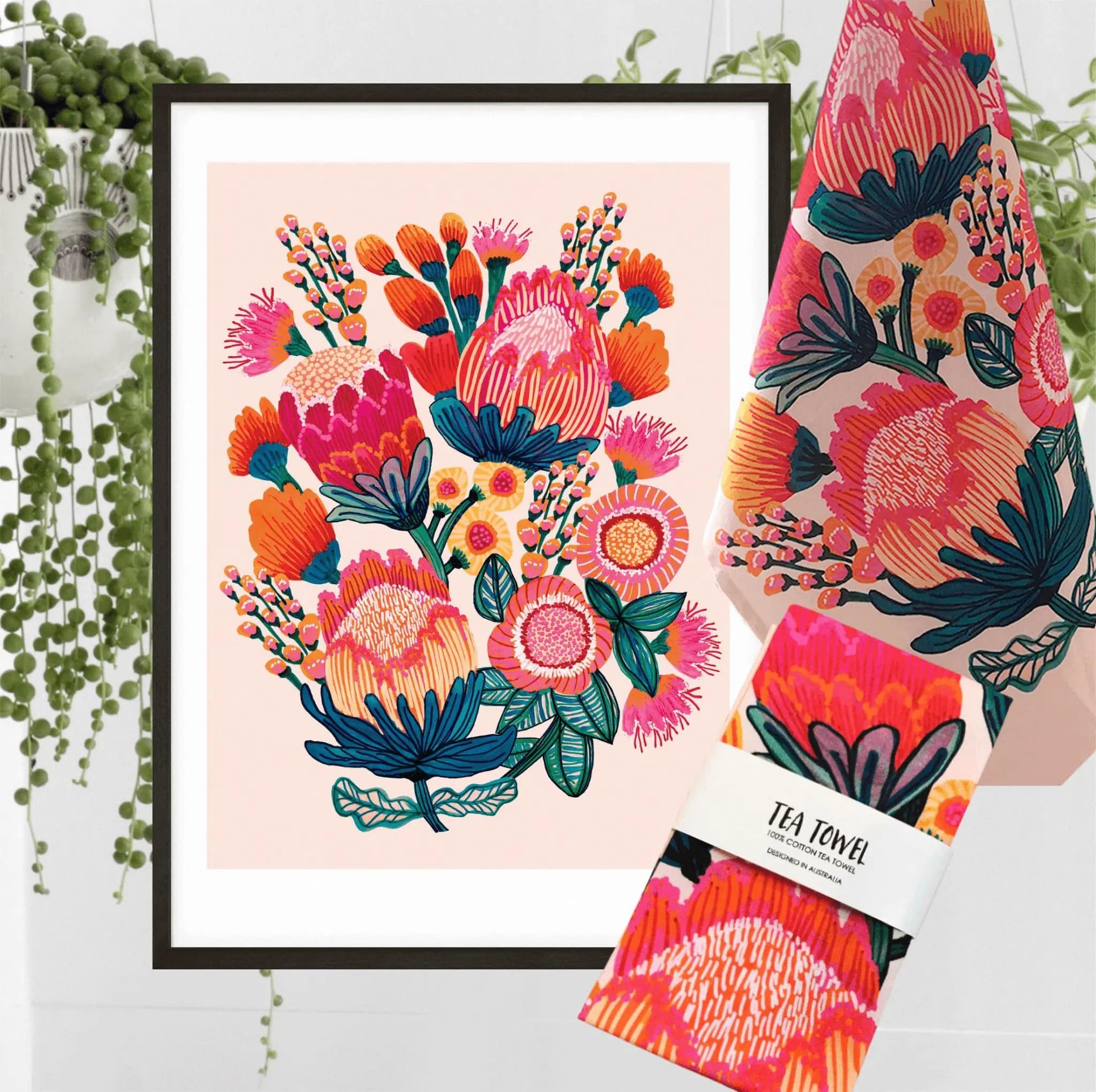 Bush Bounty Botanical Wall Art Gift Set - Nature Inspired Home Decor for Living Room, Bedroom & Office - Perfect Housewarming & Wedding Present