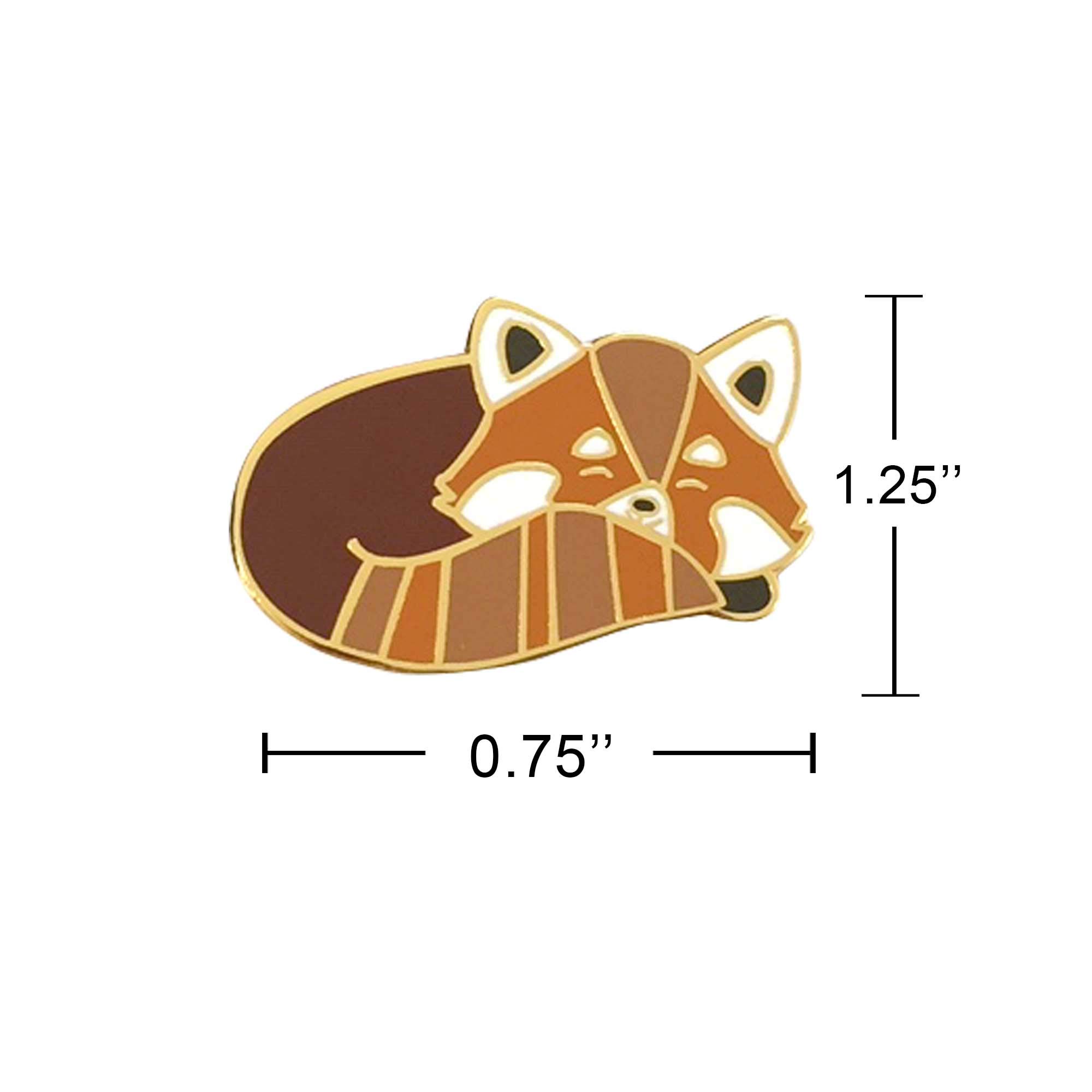 **Cute Red Panda Sleeping Enamel Pin - Kawaii Animal Brooch for Backpacks, Jackets & Gifts - Perfect for Anime Fans & Collectors**