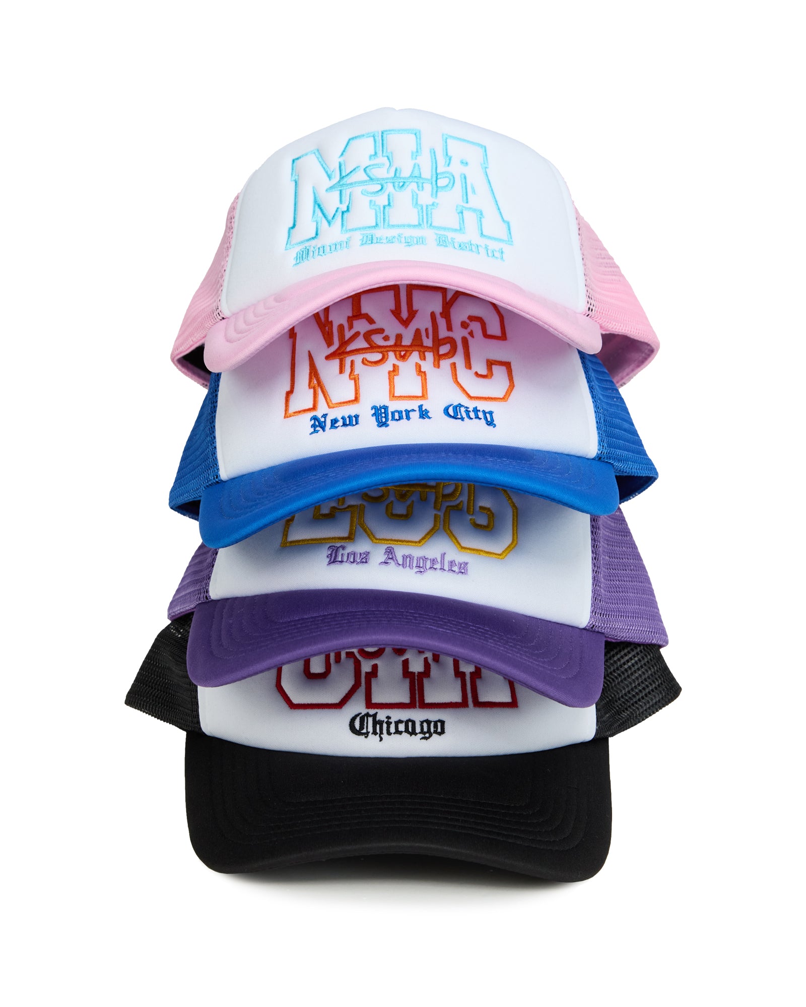 Miami and the Streets Trucker Cap - Pink Snapback Hat for Men & Women | Perfect for Beach, Streetwear, and Outdoor Activities