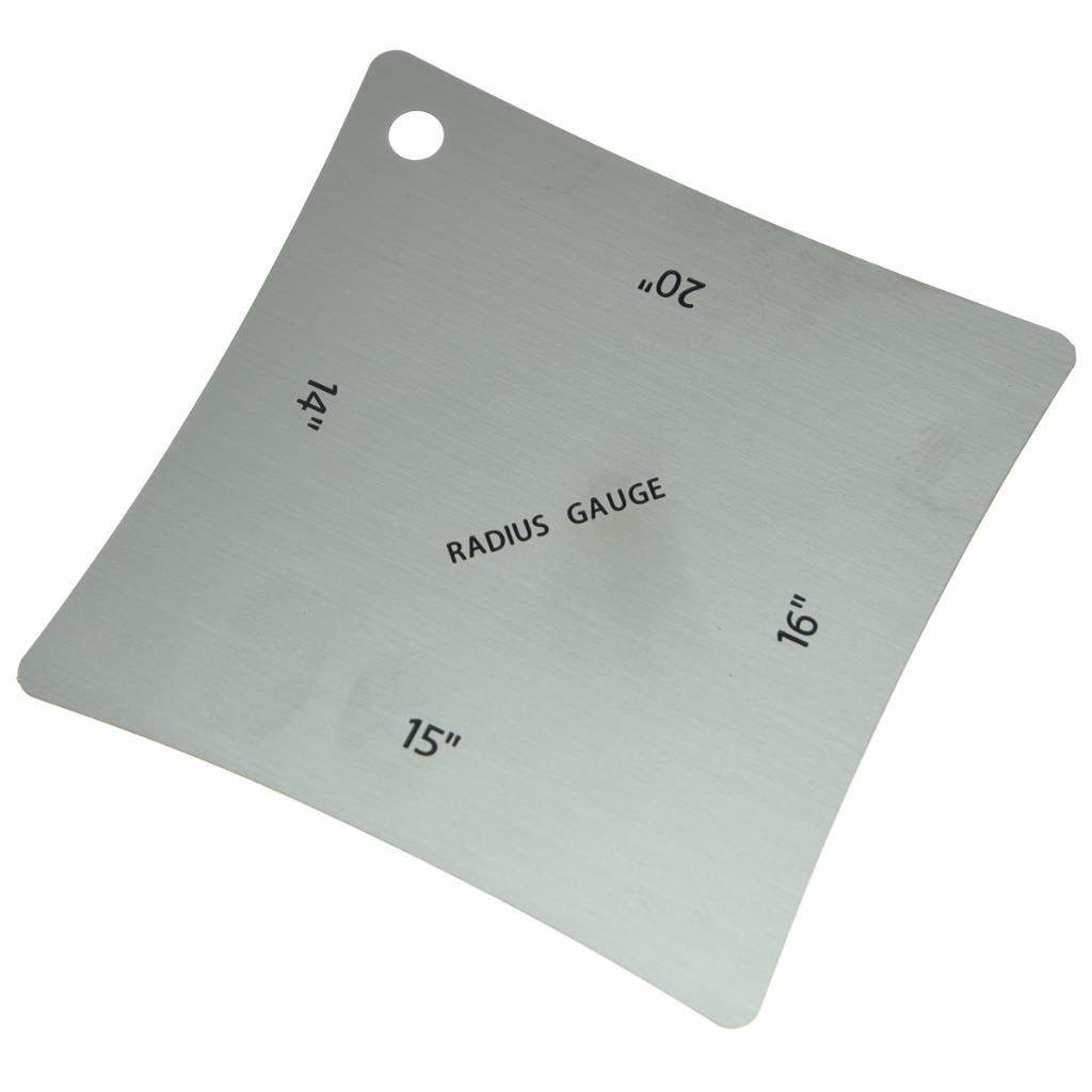 KAISH Set of 2 Stainless Steel Guitar Fretboard Radius Gauge - Professional Luthier Tool for Measuring Fretboard, Nut & Saddle - Perfect for Guitar Setup, Repair & Maintenance