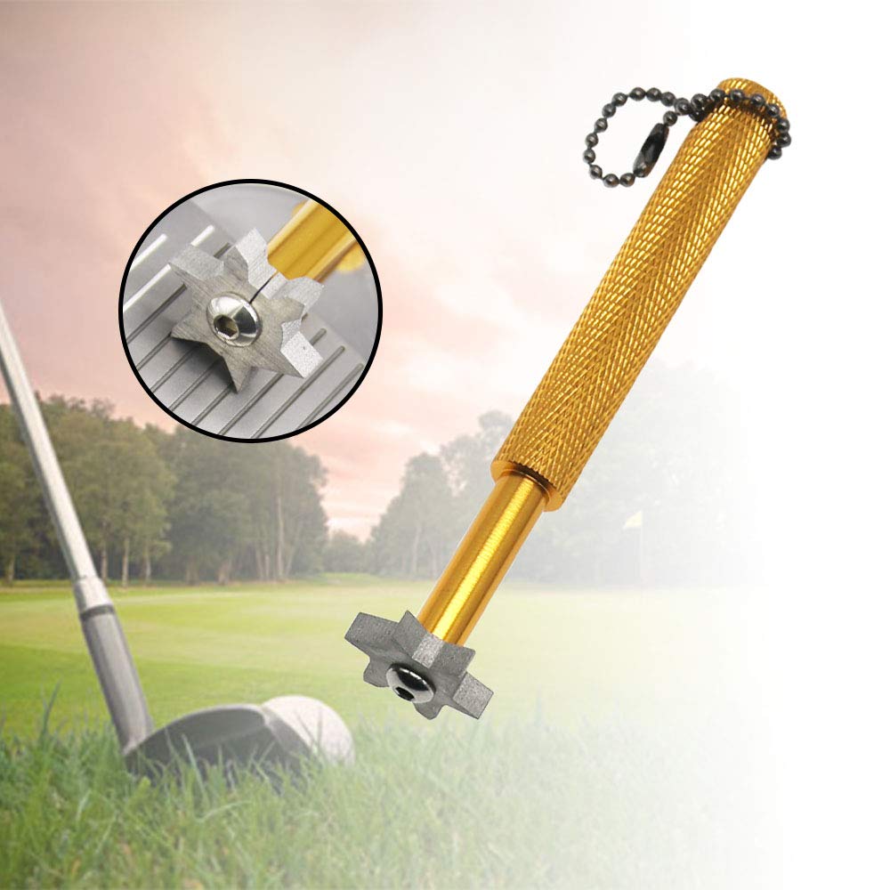 Premium Golf Groove Sharpener Tool with 6 Cutters - Perfect for Iron Sets & Wedge Clubs | Restore Spin & Control on Greens | Ideal for Golf Course Maintenance & Practice Sessions