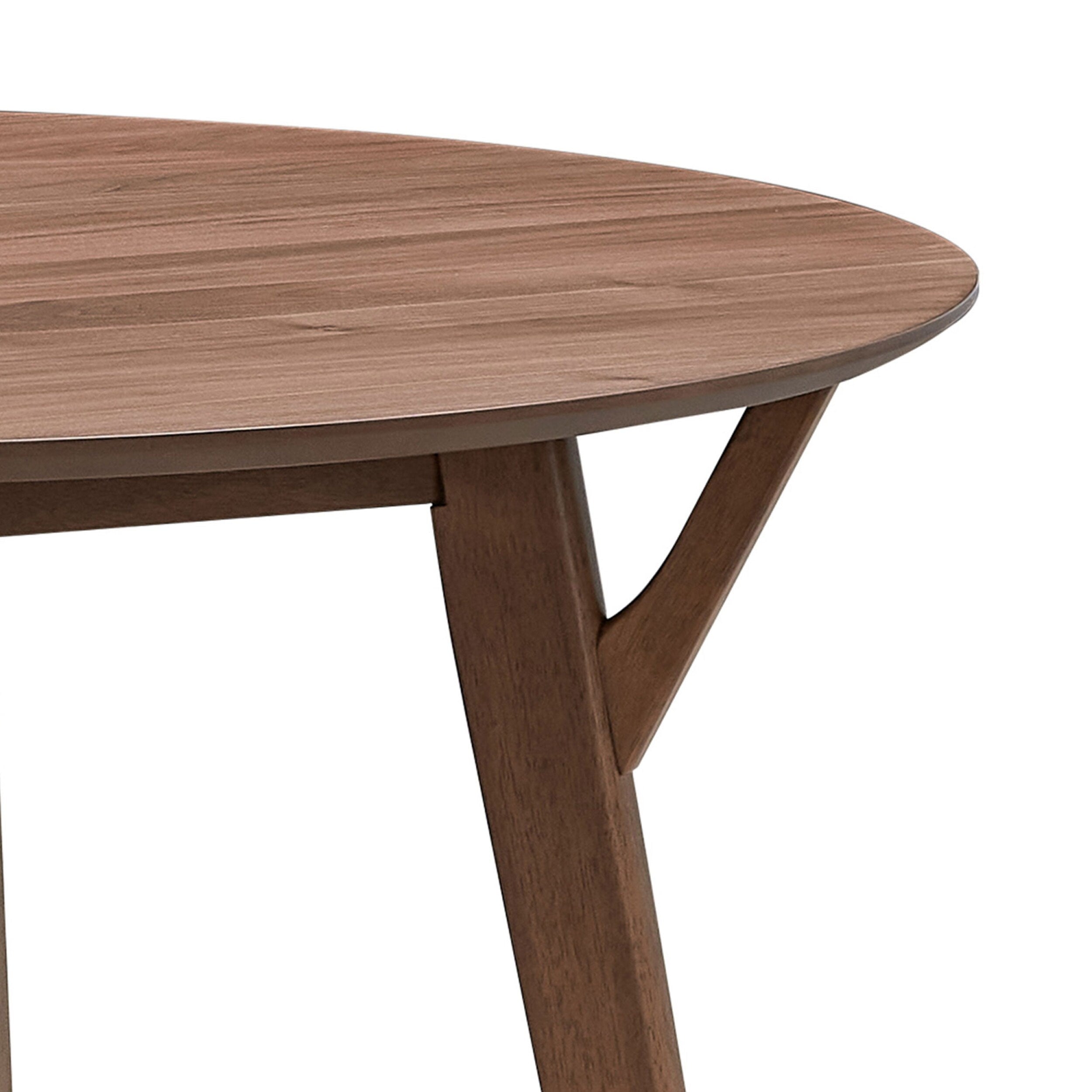 42-Inch Round Dining Table for 4 - Solid Wood & MDF Modern Kitchen Table with Space-Saving Design | Perfect for Small Apartments, Breakfast Nooks & Cozy Dining Spaces