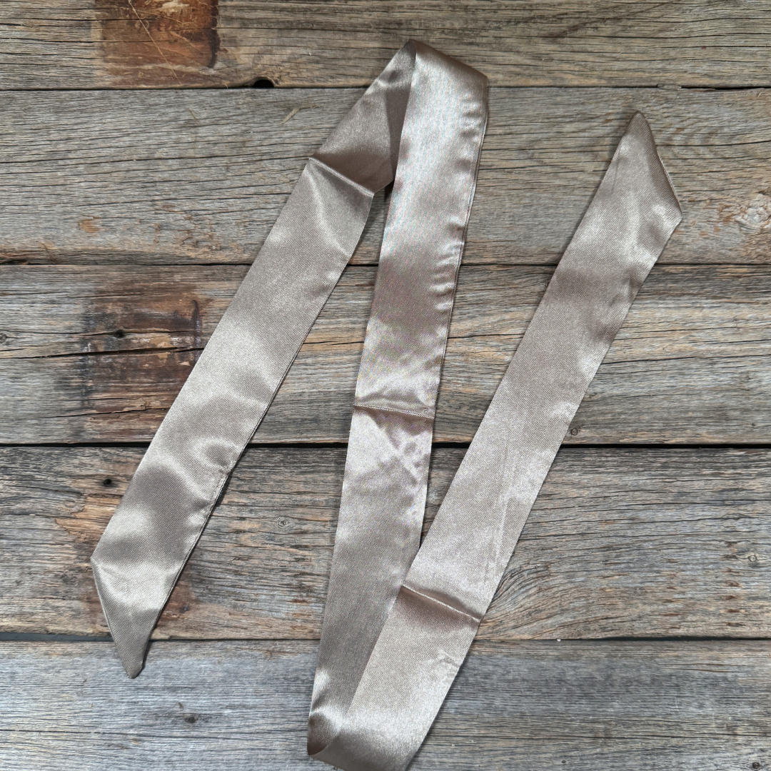 Western Skinny Mini Wild Rag Scarf - Cowgirl Necktie for Women | Tan Bandana Style Accessory | Perfect for Rodeo, Horse Riding & Country Fashion Outfits