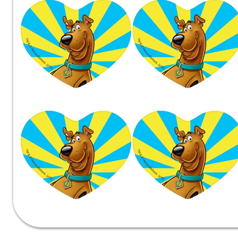 Scooby-Doo Heart Shaped Planner Stickers - Cute Cartoon Character Scrapbook Decals for Bullet Journal, DIY Crafts, School Supplies & Gift Wrapping