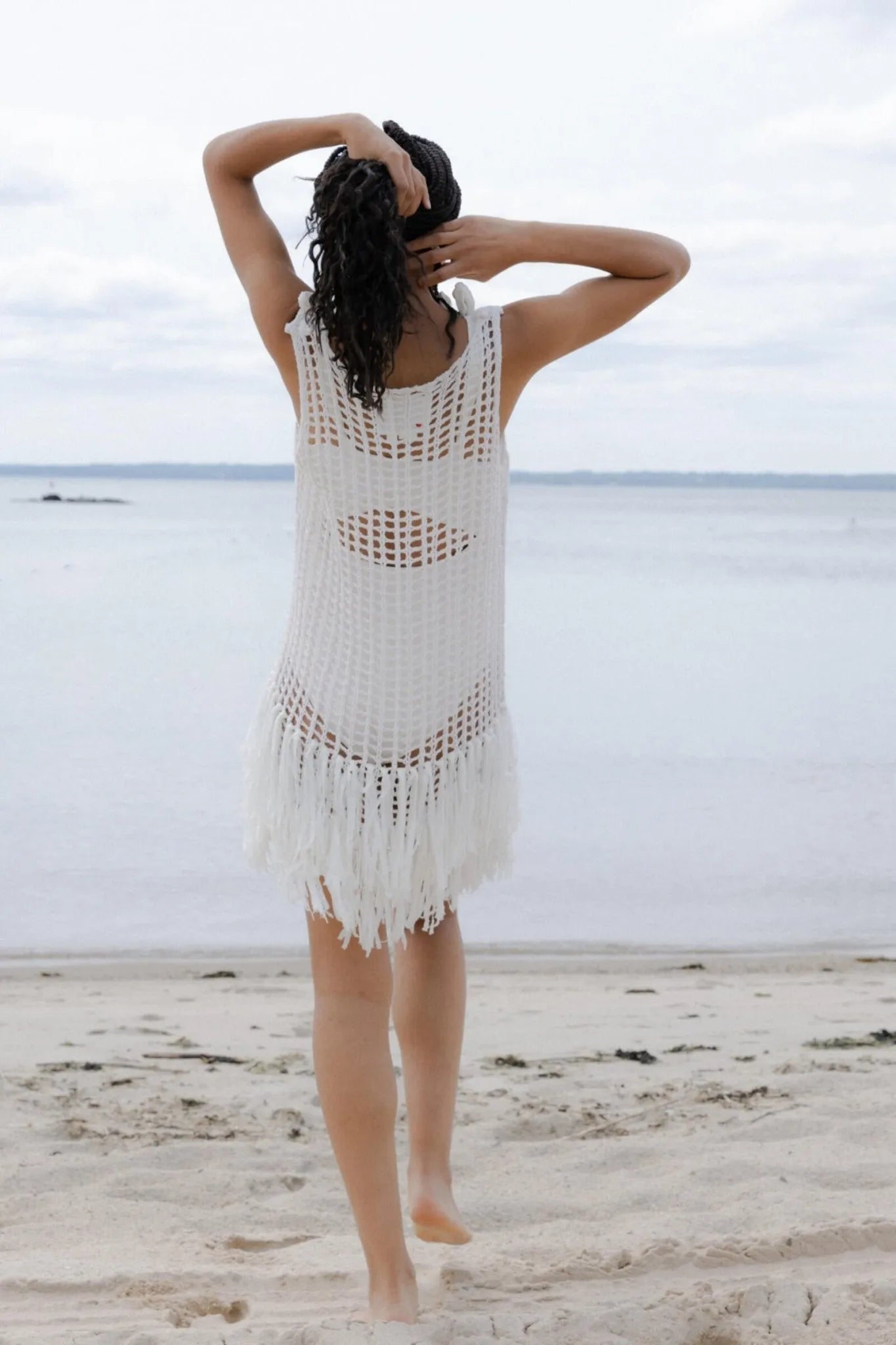 Stylish Fringe Crochet Tunic Top for Women - Boho Chic Summer Beach Cover Up & Casual Outfit