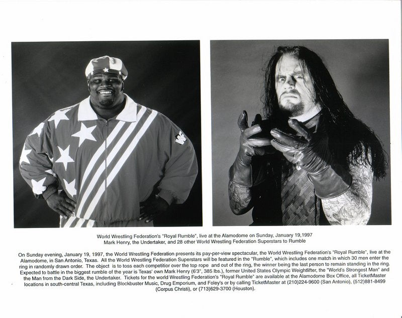 1997 WWE Royal Rumble Undertaker vs Mark Henry Collectible Action Figure - Perfect for Wrestling Fans & Memorabilia Collectors