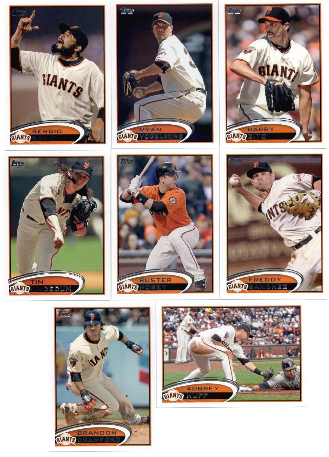 2010-2014 Topps San Francisco Giants World Series Complete Team Set - 100+ Cards Including Buster Posey & Madison Bumgarner Rookie Cards in Protective Acrylic Cases | Perfect Baseball Memorabilia Gift for MLB Fans & Collectors | Ideal for Display, Trading, and Sports Collections
