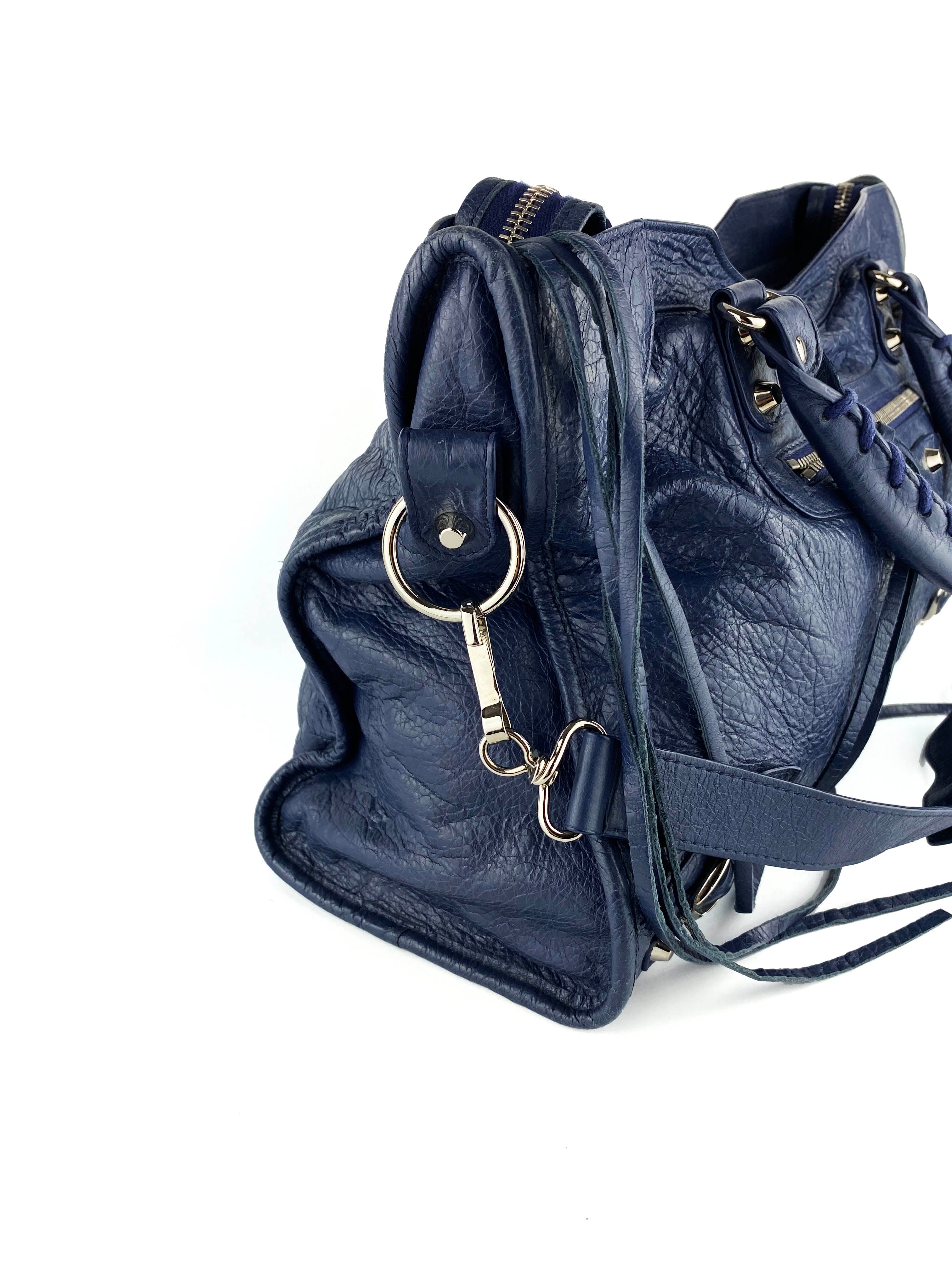 Balenciaga Navy City Bag - Stylish Designer Handbag for Women | Perfect for Work, Travel & Everyday Use