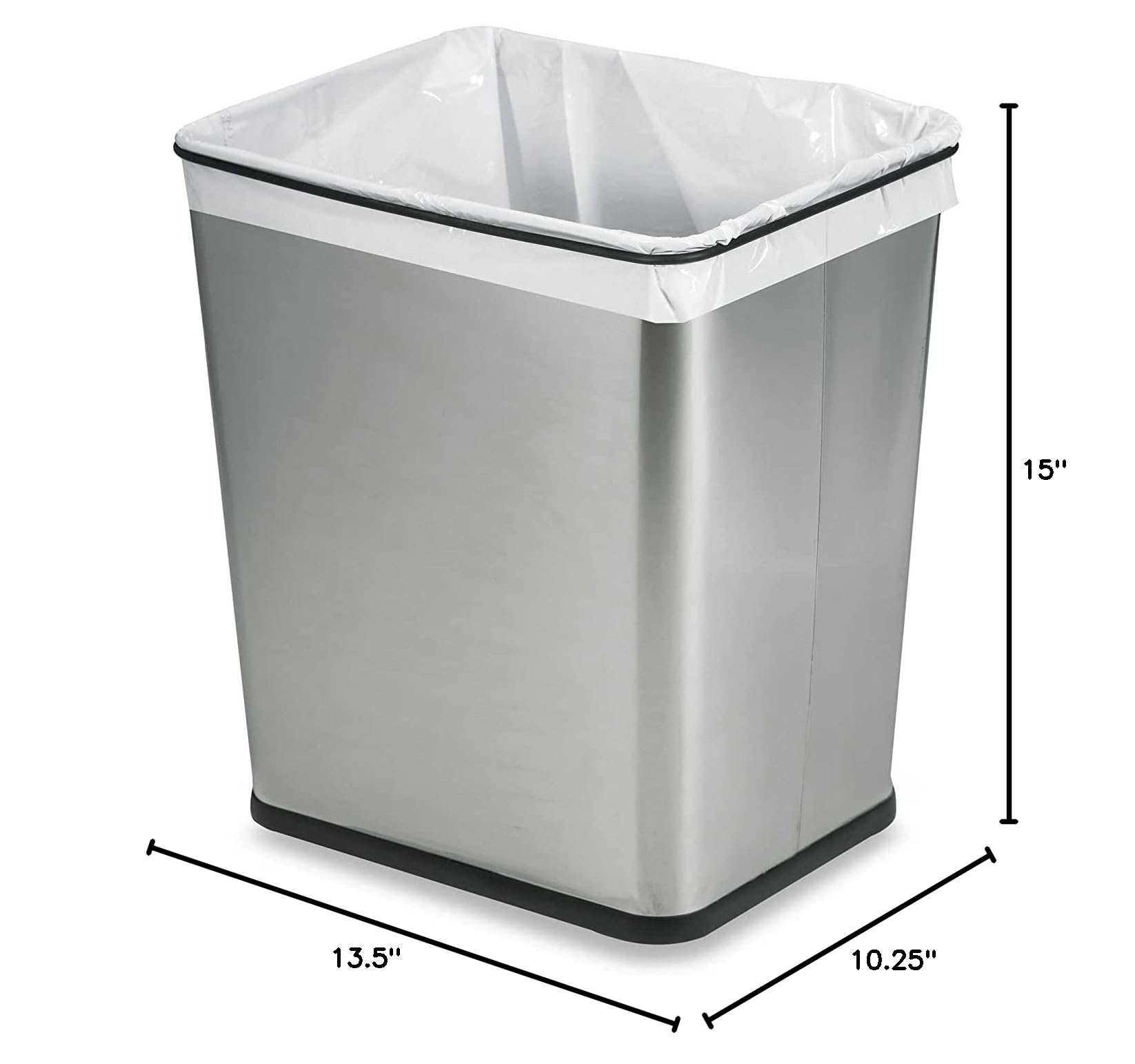 Polder 7-Gallon Under-Counter Recycle & Trash Can - Dual Compartment Waste Bin for Kitchen, Bathroom & Office Organization
