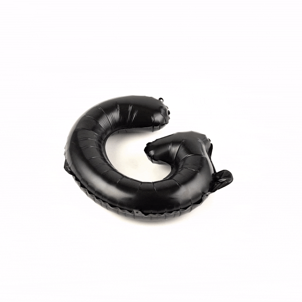 Balloonify Black Mylar Letter G Balloon - 16 Inch Large Foil Alphabet Balloon for Birthday Party Decorations, Baby Showers & Graduation Celebrations