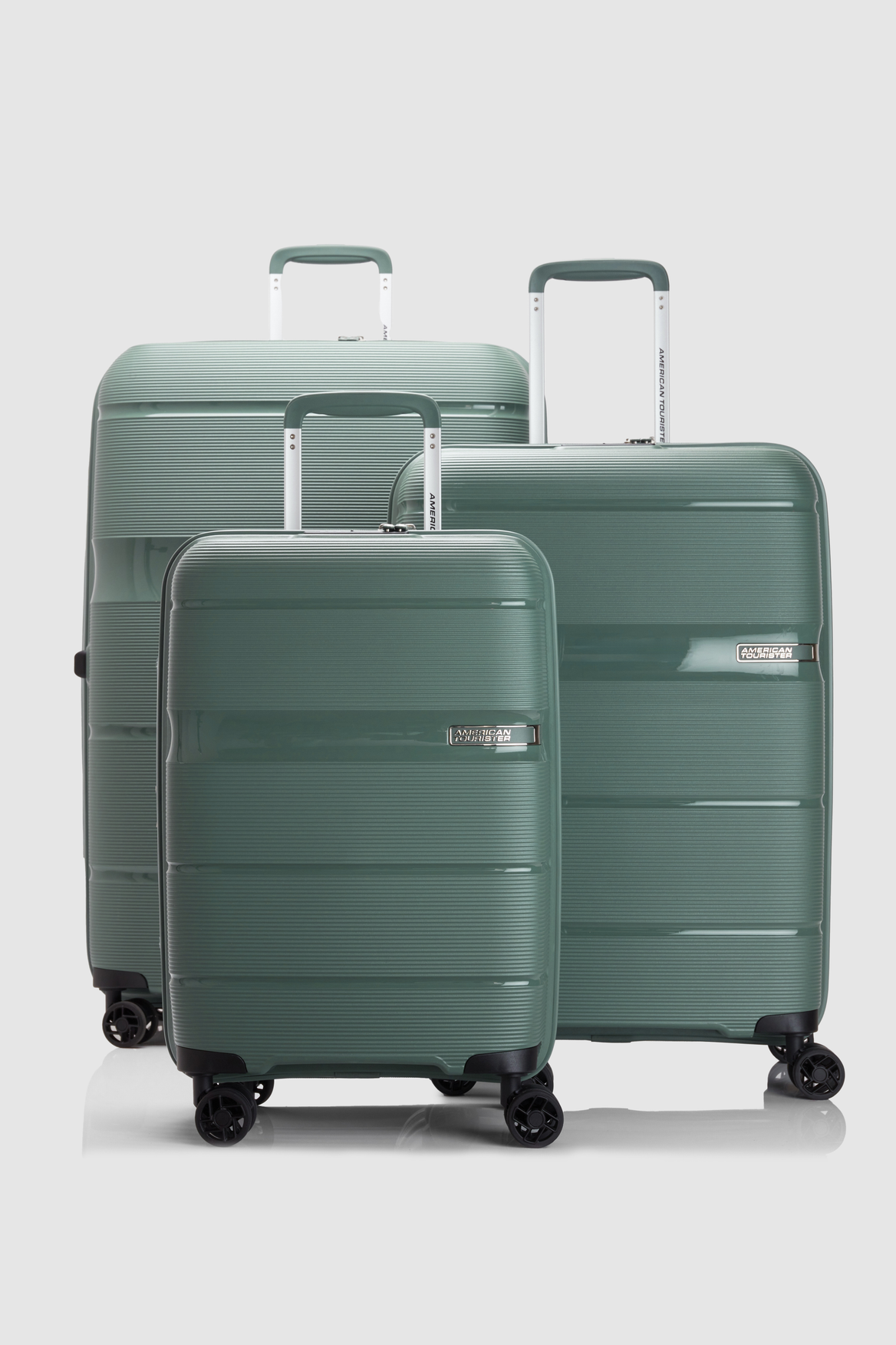 American Tourister Linex 3-Piece Luggage Set (3223698) - Lightweight Spinner Suitcase for Travel, Business & Vacation - Carry-On, Medium & Large Check-In Bags