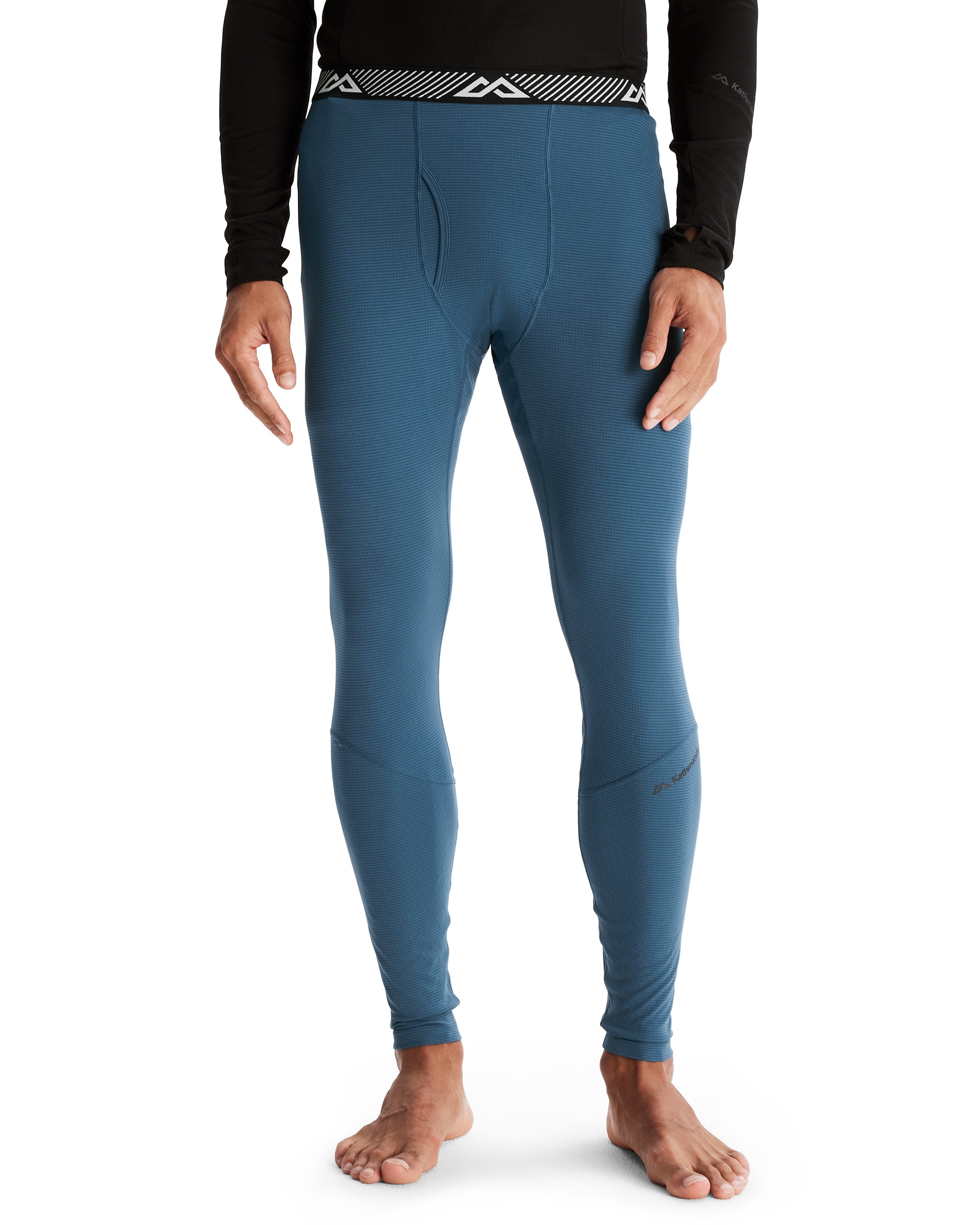 Men's KMDAction Baselayer Thermal Underwear Long Johns - Steel Blue | Warm Winter Base Layer for Outdoor Sports & Cold Weather