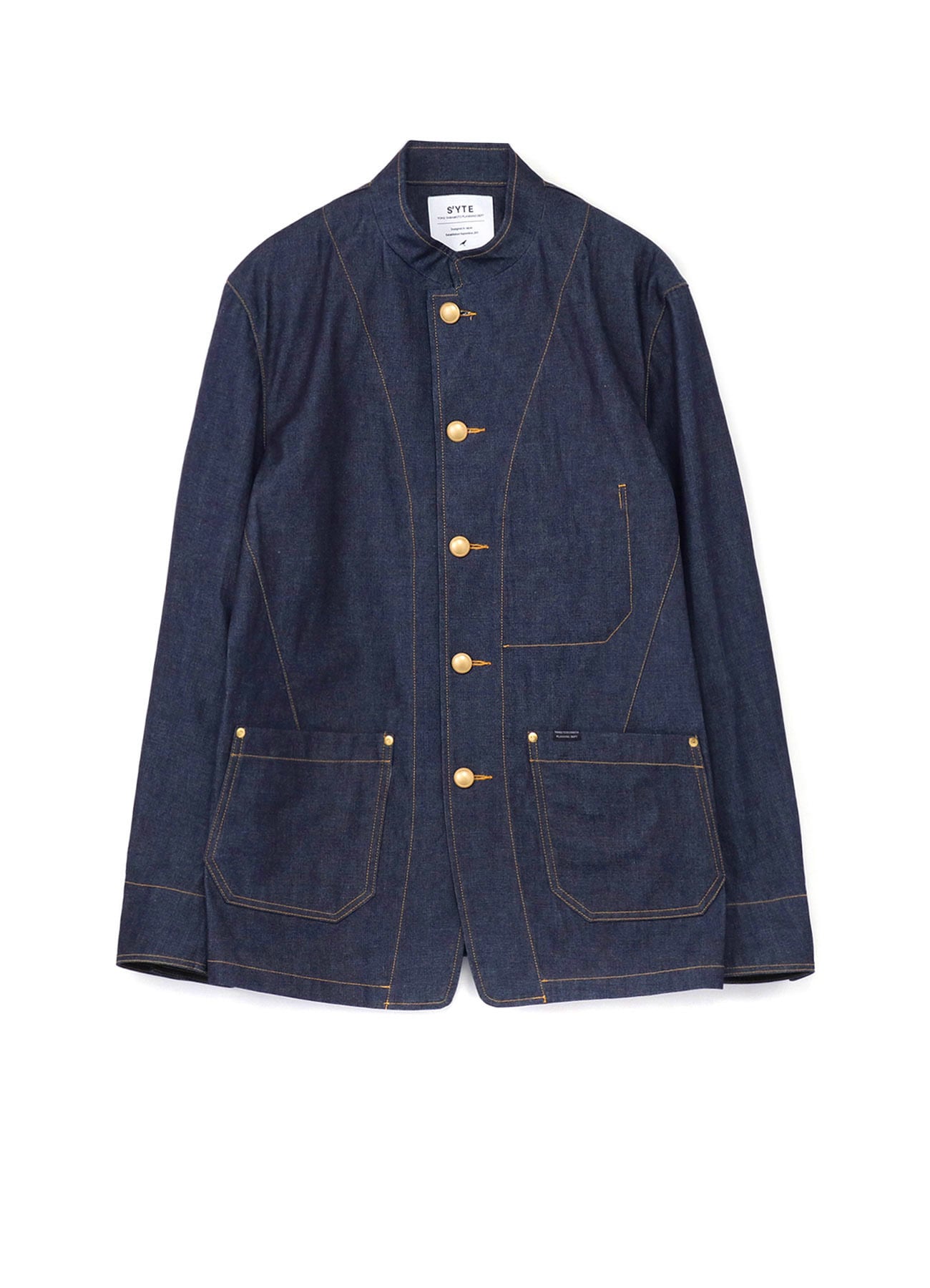 10 OZ Denim Stand Collar Coveralls Jacket - Durable Workwear for Men & Women - Perfect for Farming, Construction, and Outdoor Activities