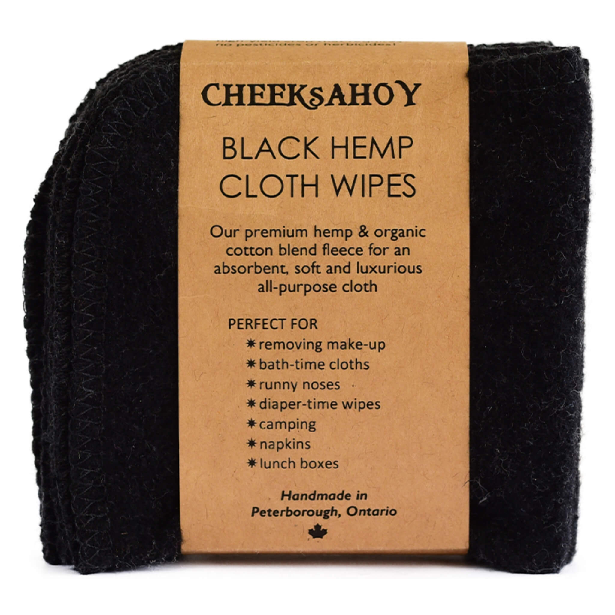 Organic Black Hemp Cloth Wipes - Reusable & Eco-Friendly Cleaning Cloths for Kitchen, Baby Care & Household Cleaning | Natural Fiber Cleaning Towels for Sustainable Living