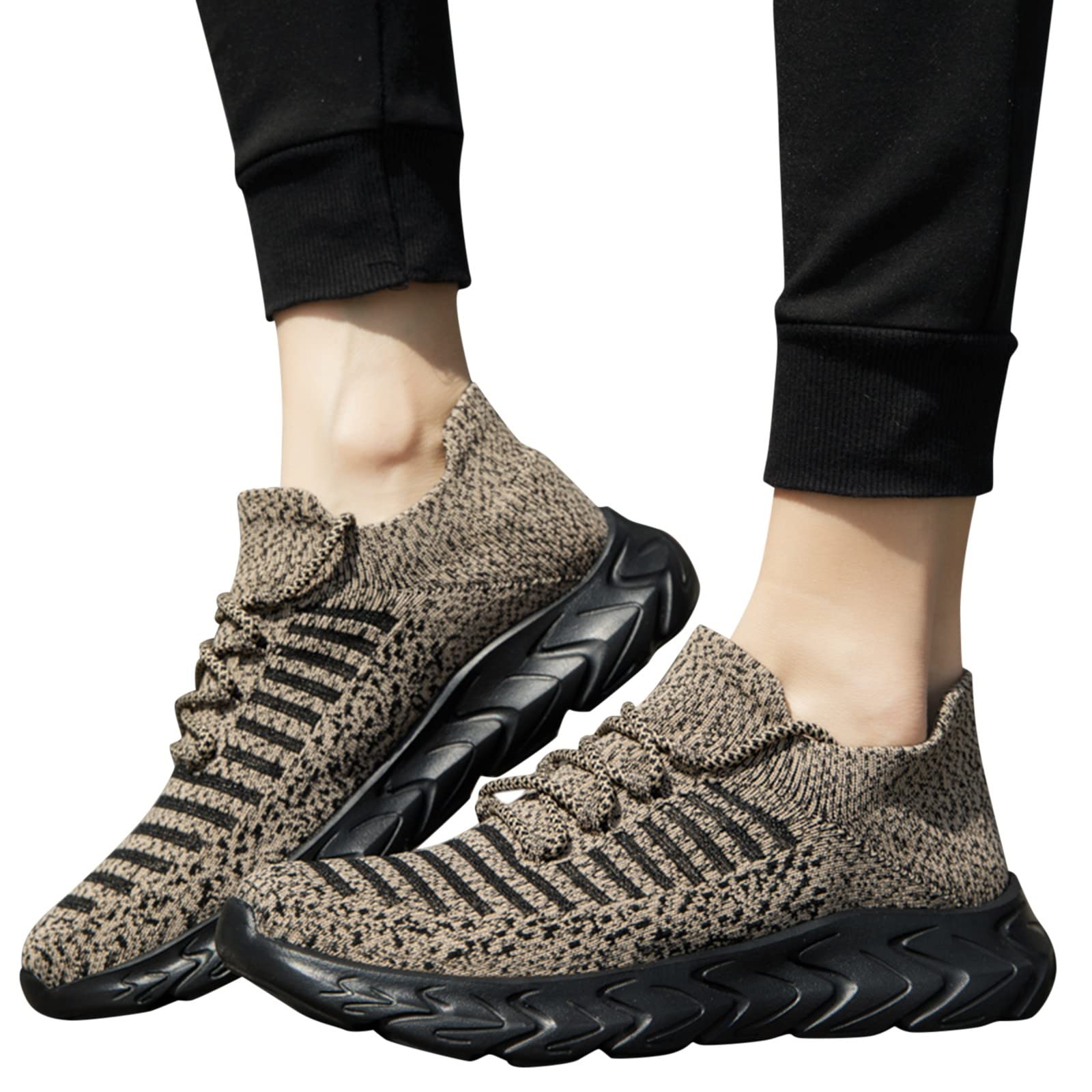 **Women's & Men's Wide Width Running Shoes - Breathable Mesh Athletic Sneakers for Jogging, Walking & Outdoor Sports - Comfortable Lace-Up Couples Sneakers for Work, Gym & Daily Wear**