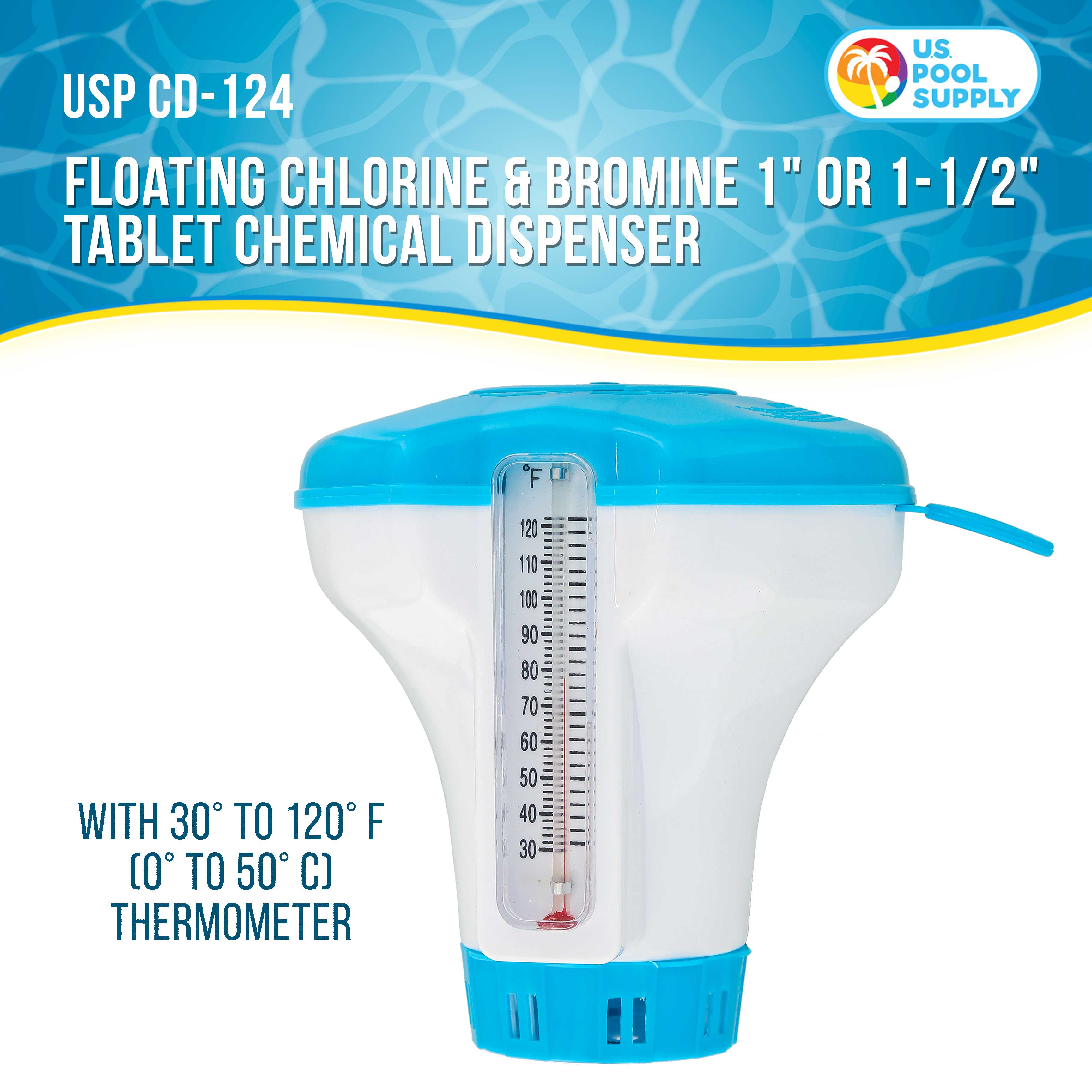 U.S. Pool Supply® Floating Chlorine & Bromine Dispenser for Spas, Hot Tubs & Small Pools - 4.5