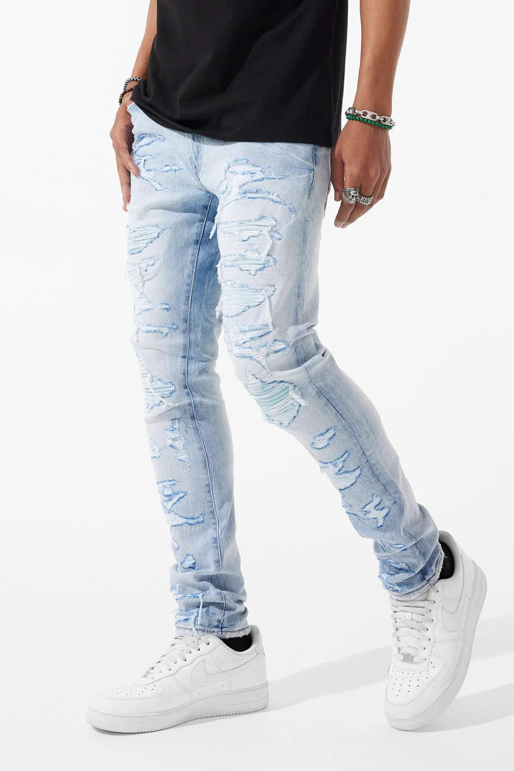 ROSS Renaissance Denim Jeans for Women - Sky Blue Wash High Waist Skinny Jeans | Perfect for Casual Wear, Office Outfits & Date Nights