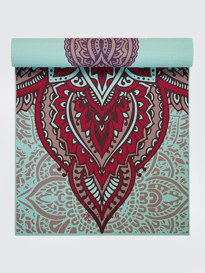 Gaiam Reversible Zara Rogue Yoga Mat 6mm - Non-Slip Exercise Mat for Hot Yoga, Pilates & Home Workouts - Extra Thick Cushioning for Comfort & Support