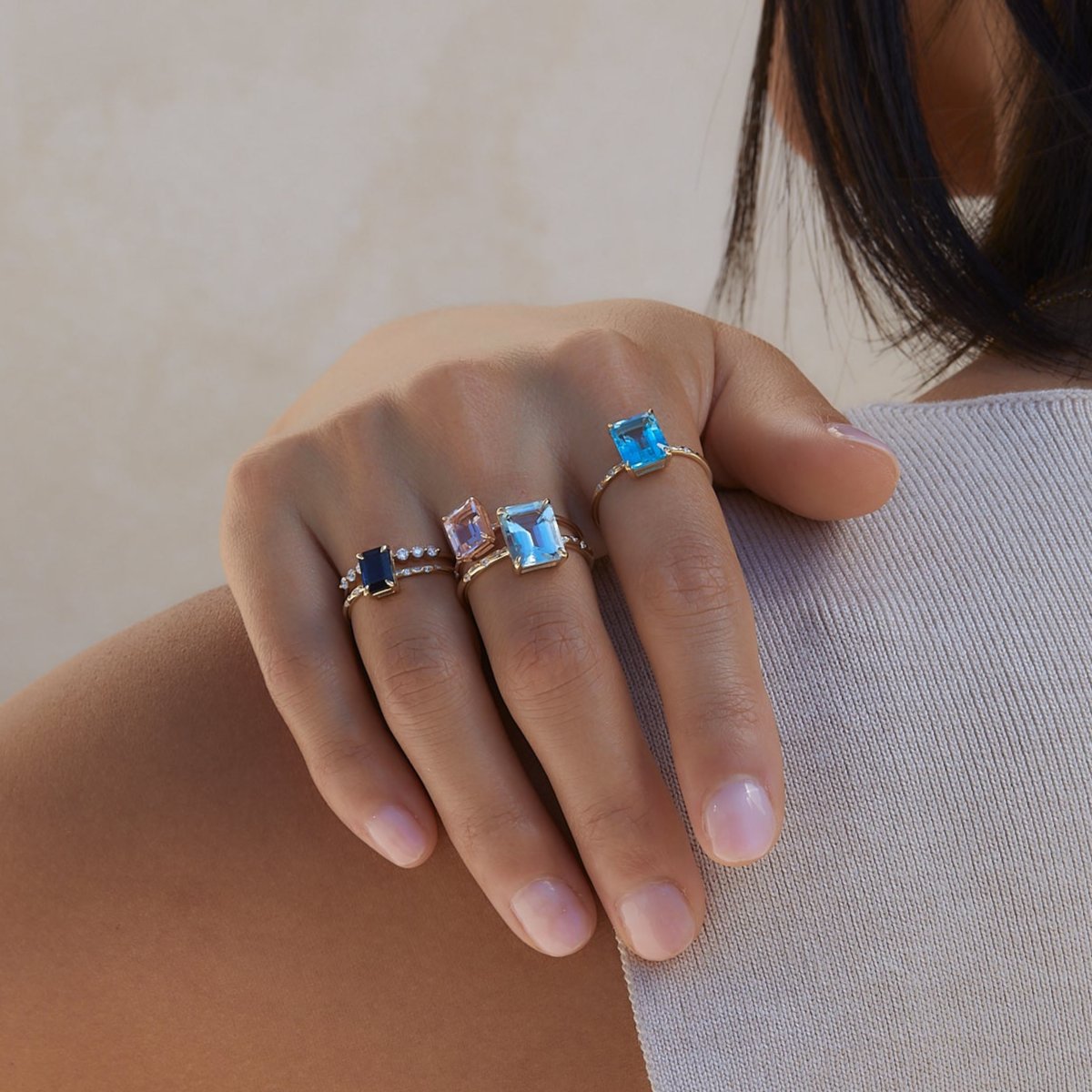 Stunning Large Starry Sapphire Ring for Women - Elegant Blue Gemstone Jewelry for Engagement, Wedding & Special Occasions