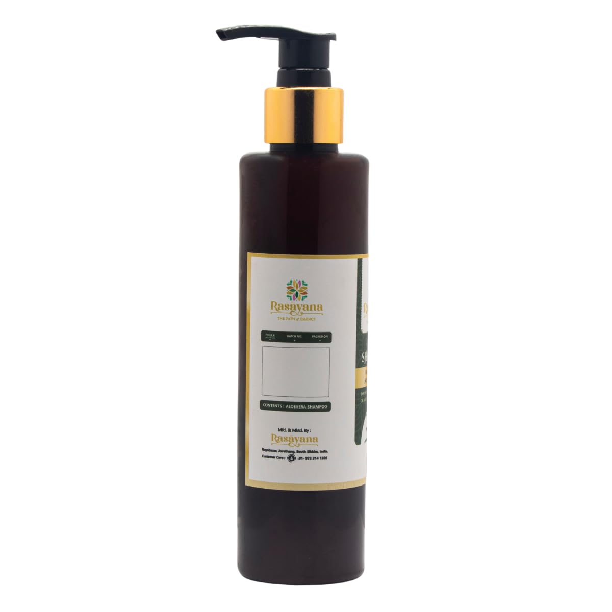 Rasayana Ayurvedic Handmade Aloe Vera Shampoo for Soft Hair & Scalp Refresh | Sulfate & Paraben Free Natural Hair Cleanser | 200ml | Daily Use for Dry, Damaged Hair & Scalp Care