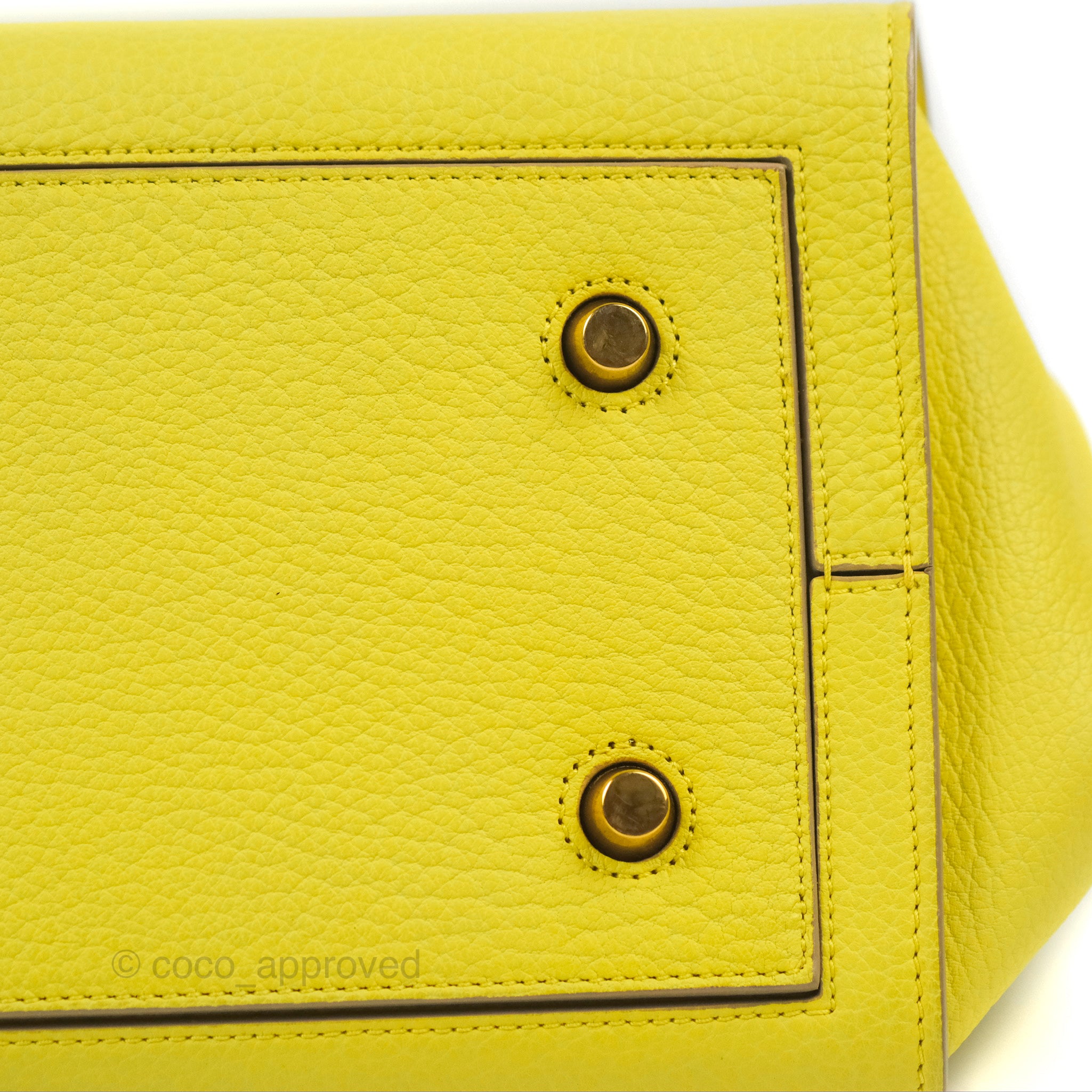 Celine Small Tie Knot Bag in Yellow Grained Leather - Elegant Crossbody Purse for Women | Perfect for Date Night, Parties & Special Occasions