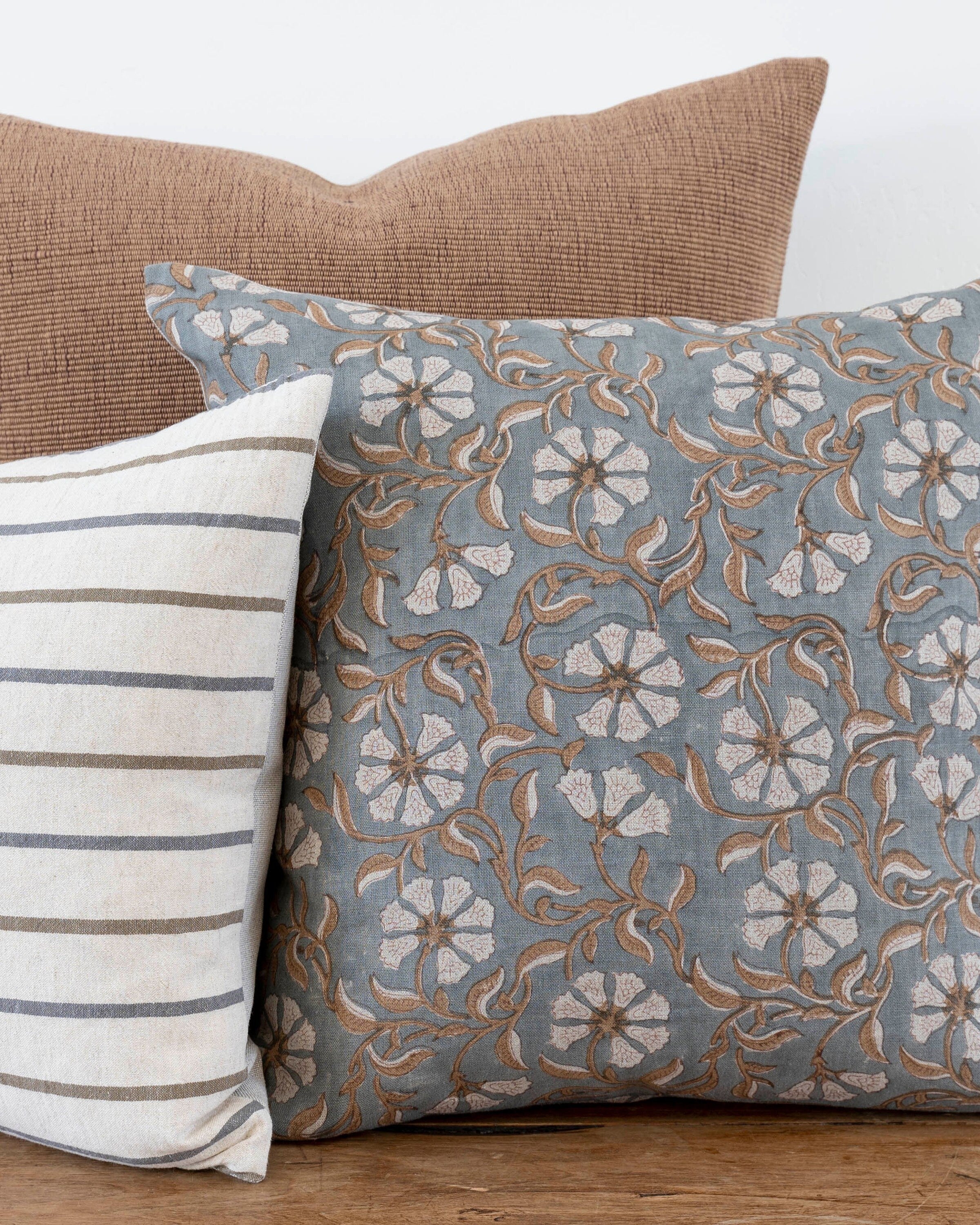 Chiangmai Brown and Gray Striped Cotton Throw Blanket - Soft Cozy Couch Cover for Living Room, Bedroom & Outdoor Use