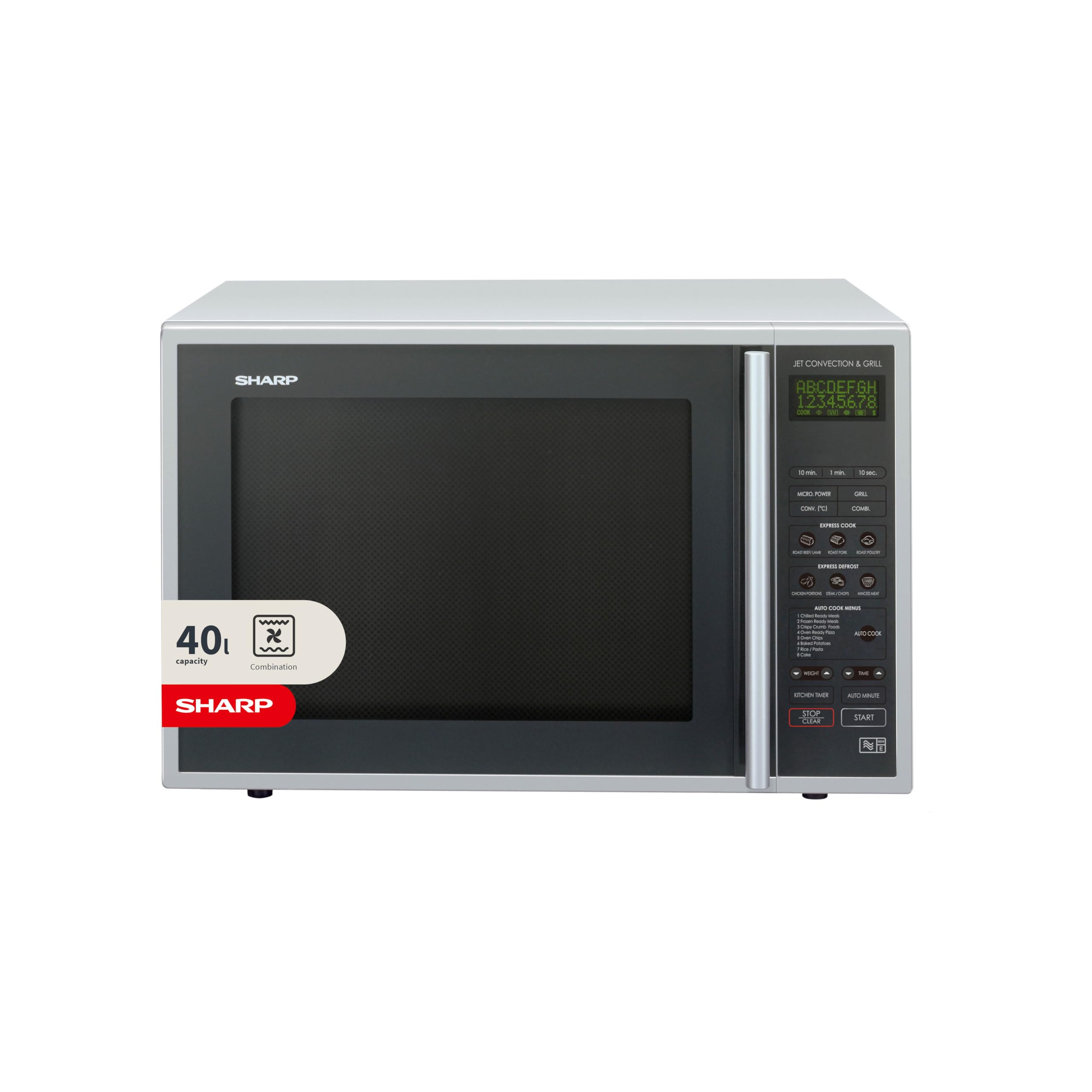 Sharp R959SLMAA 40L 900W Stainless Steel Combination Microwave Oven - Perfect for Small Kitchens, Dorms & Office Break Rooms